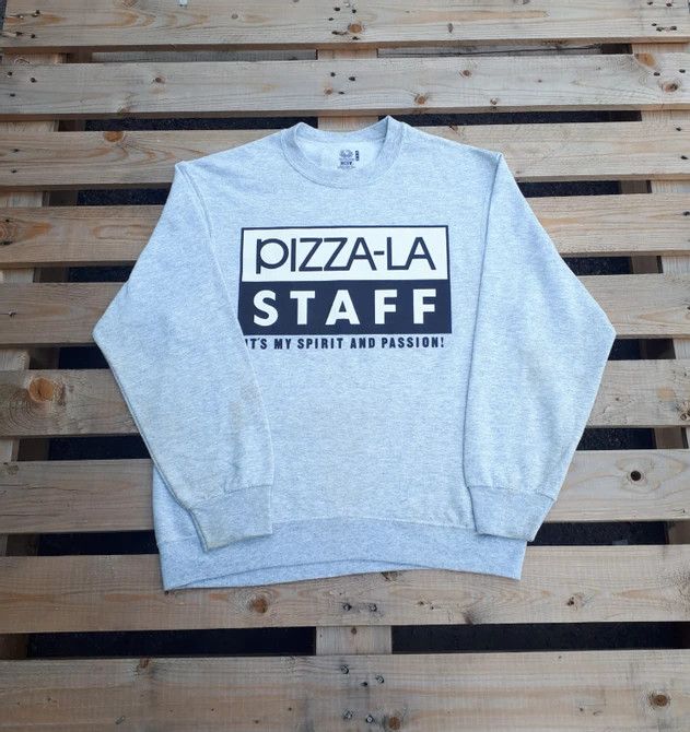 Fruit Of The Loom × Vintage Vintage Pizza-La Staff Spell Out Sweatshirt Size US S / EU 44-46 / 1 - 1 Thumbnail