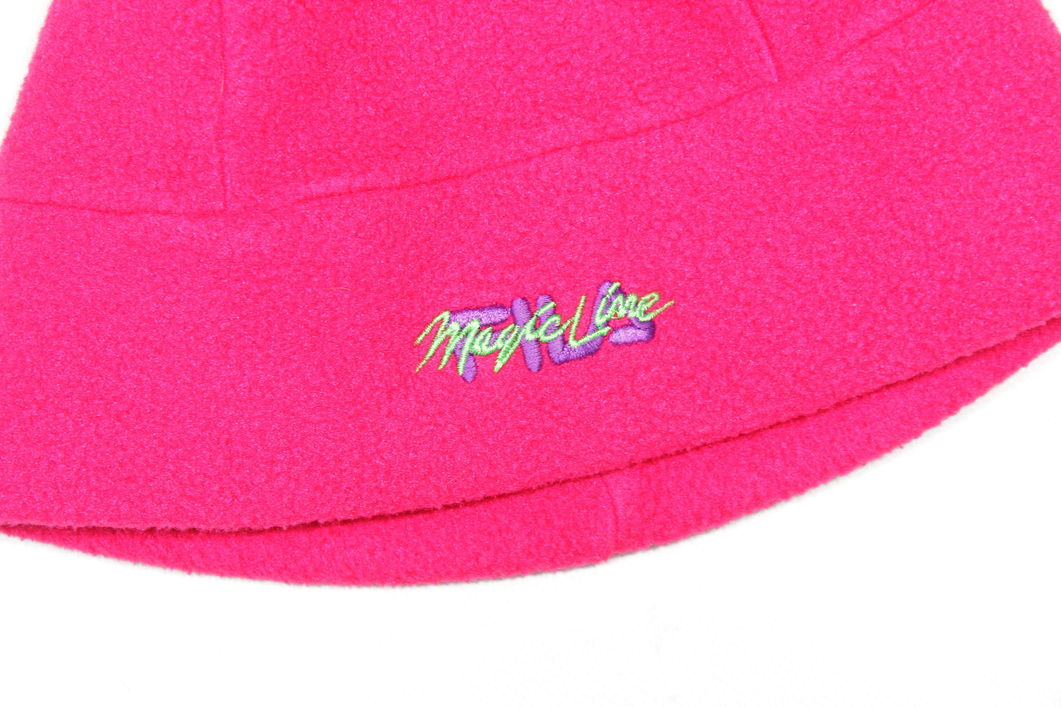 Fila Magic Line 90S Acid Pink Logo Polartec Fleece Hat Vintage Size ONE SIZE - 3 Thumbnail