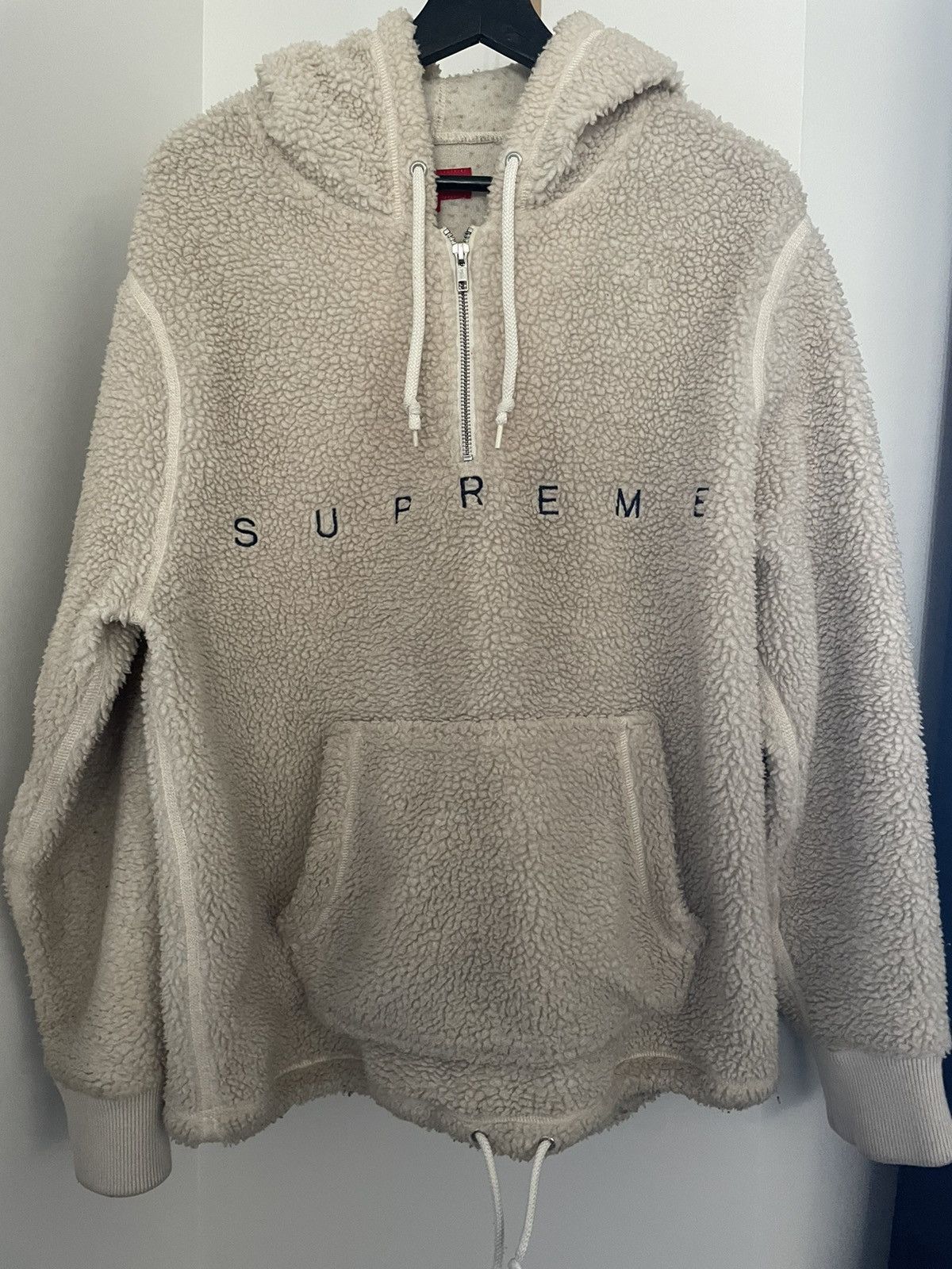 Supreme Sherpa Fleece Pullover Hoodie | Grailed