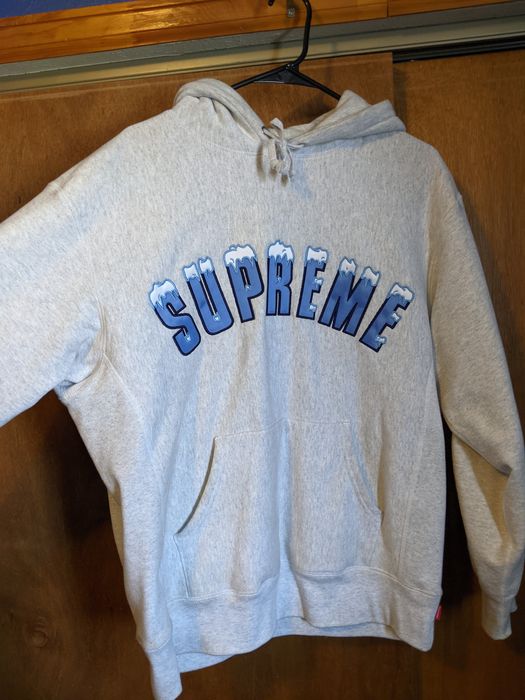 Supreme Supreme Icy Arc Hooded Sweatshirt Ash Grey | Grailed