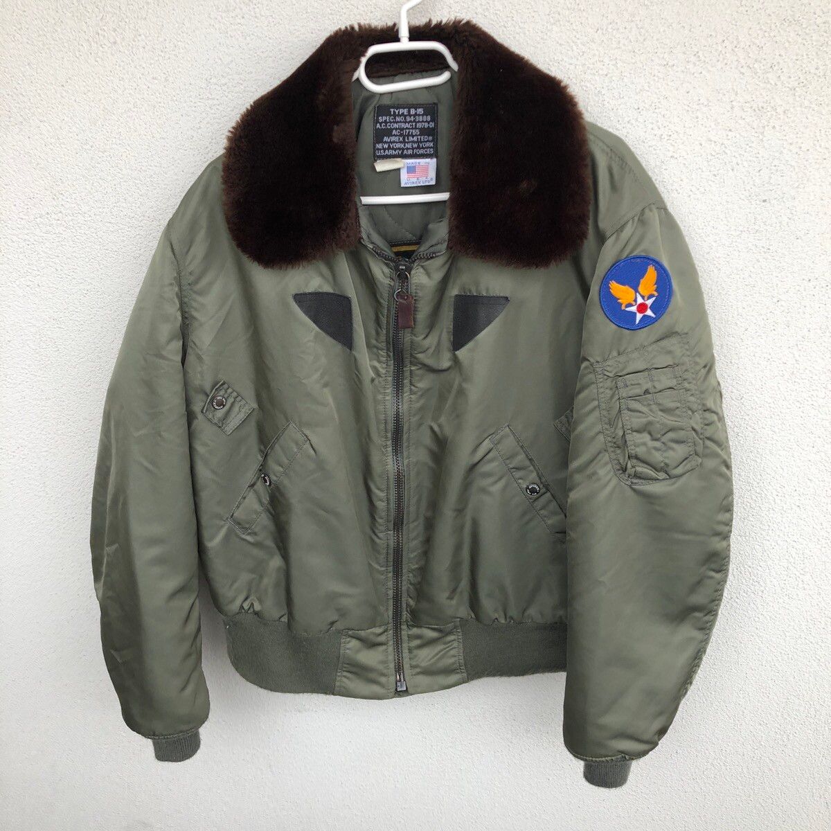 Avirex Avirex 80s B-15 jacket authentic flight garment airforce | Grailed
