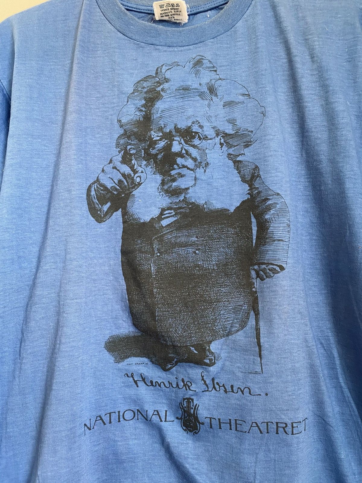 Vintage Vintage 90s Rare Henrik Ibsen The father of Realism Tee Size US XL / EU 56 / 4 - 4 Thumbnail