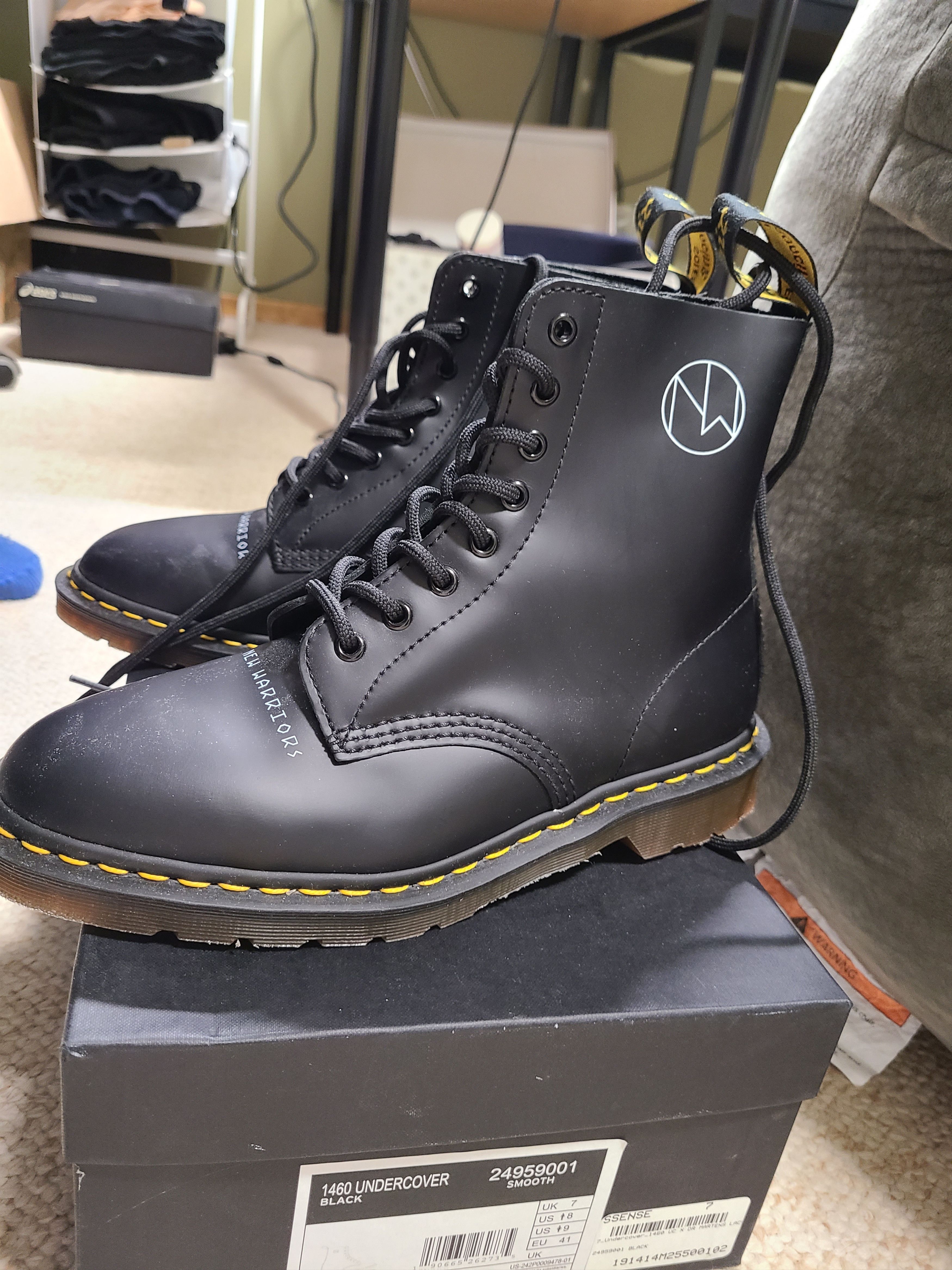 undercover × Dr.Martens Chaussures 1461 Undercover en cuir Smooth en Noir | Dr. Martens