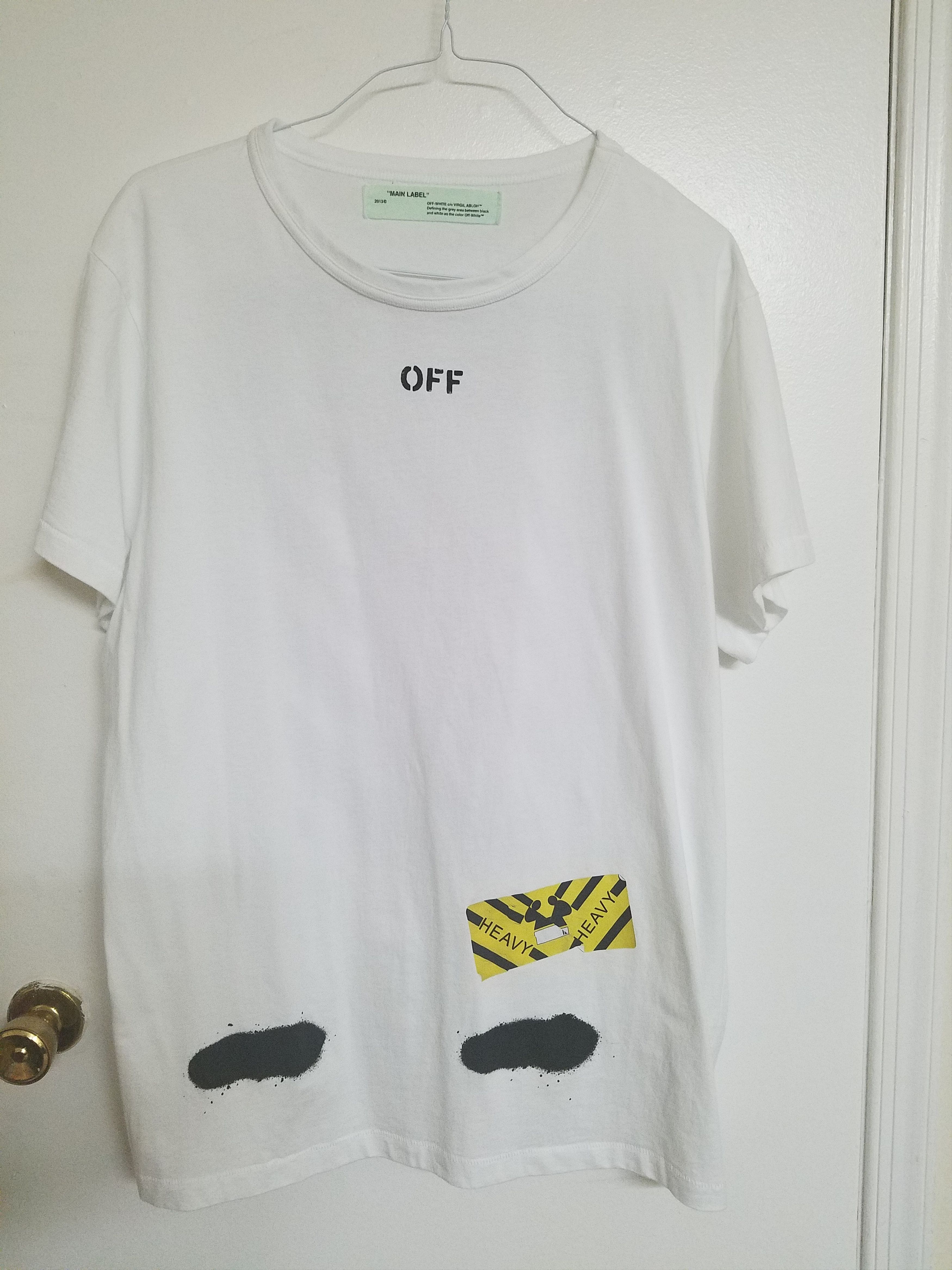 Off White Off White SS17 White Diagonal Spray T shirt Grailed