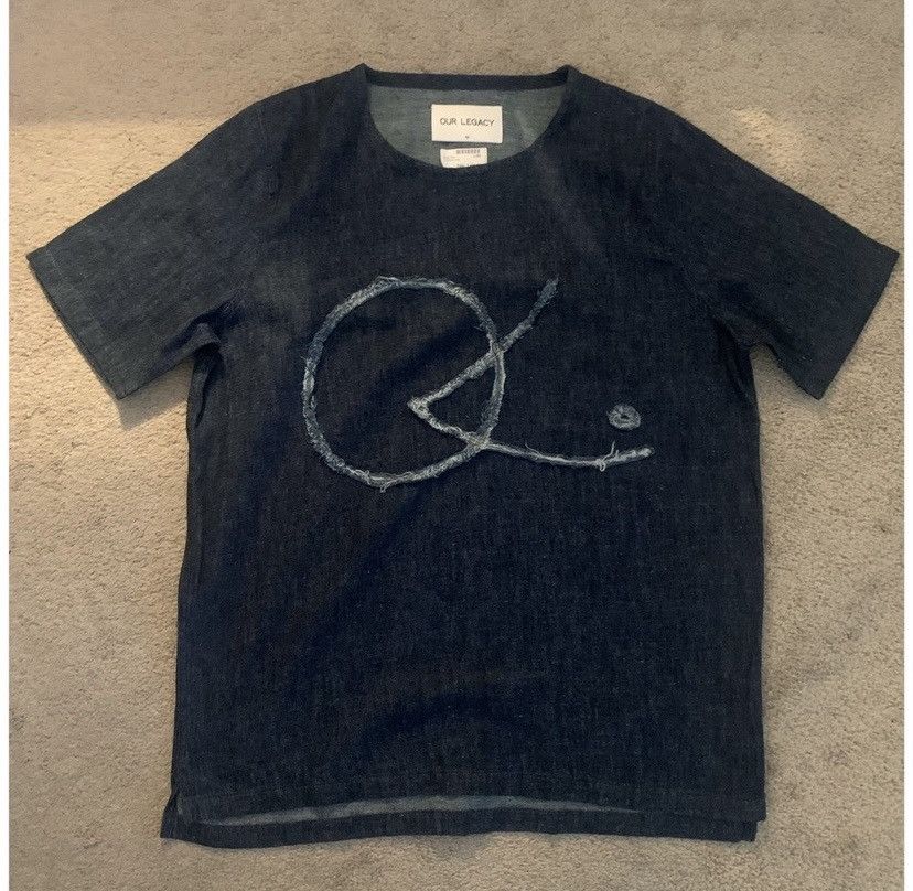 Our Legacy OUR LEGACY LOGO BOXY FIT DENIM TOP Size US L / EU 52-54 / 3 - 1 Thumbnail