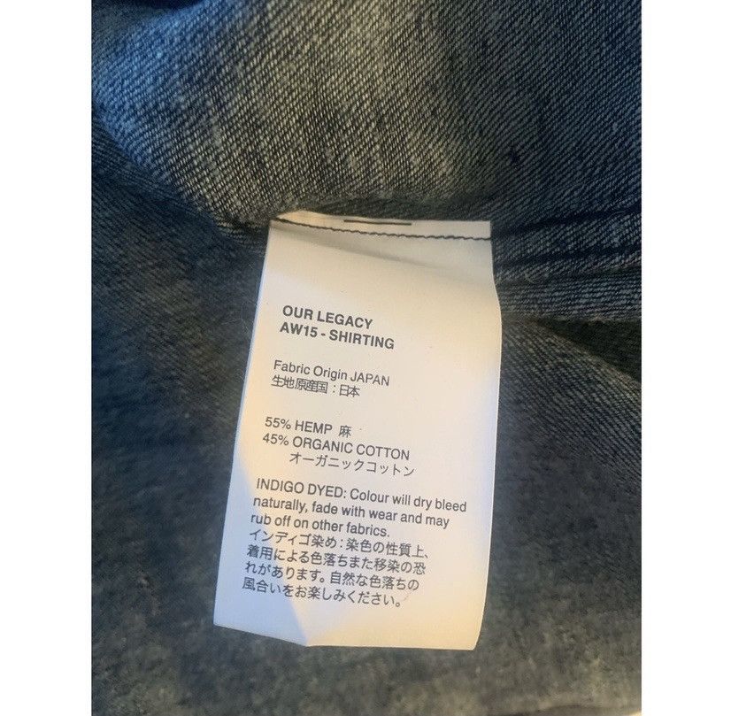 Our Legacy OUR LEGACY LOGO BOXY FIT DENIM TOP Size US L / EU 52-54 / 3 - 10 Thumbnail