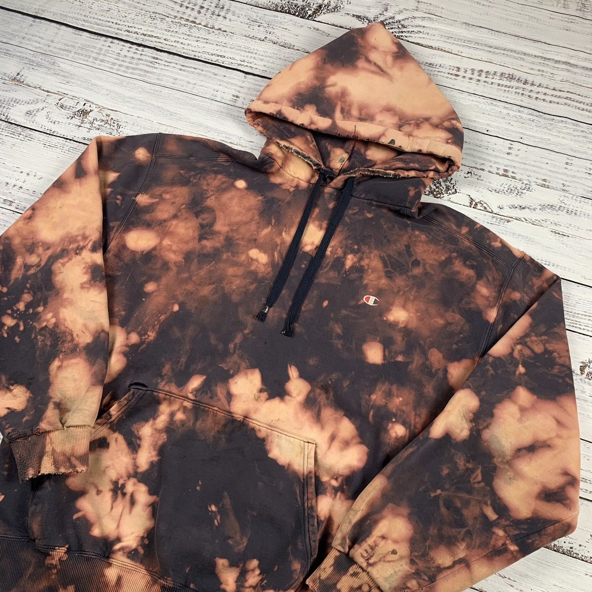 Bleach tie deals dye champion hoodie