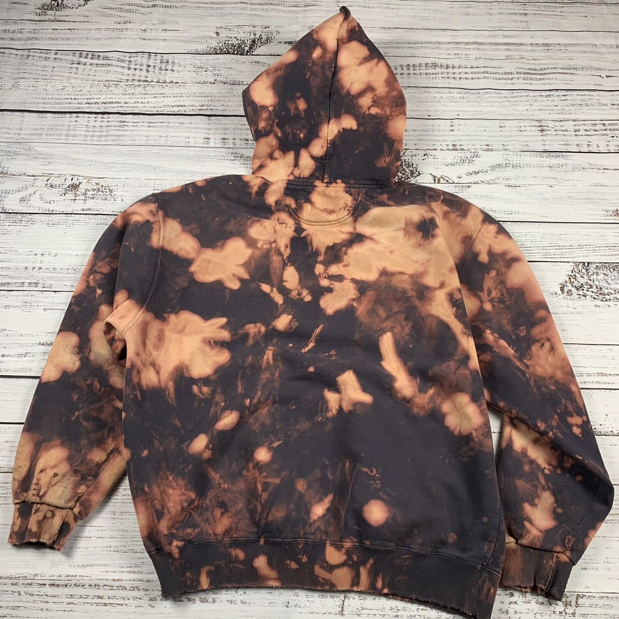 Black bleached champion hoodie hotsell
