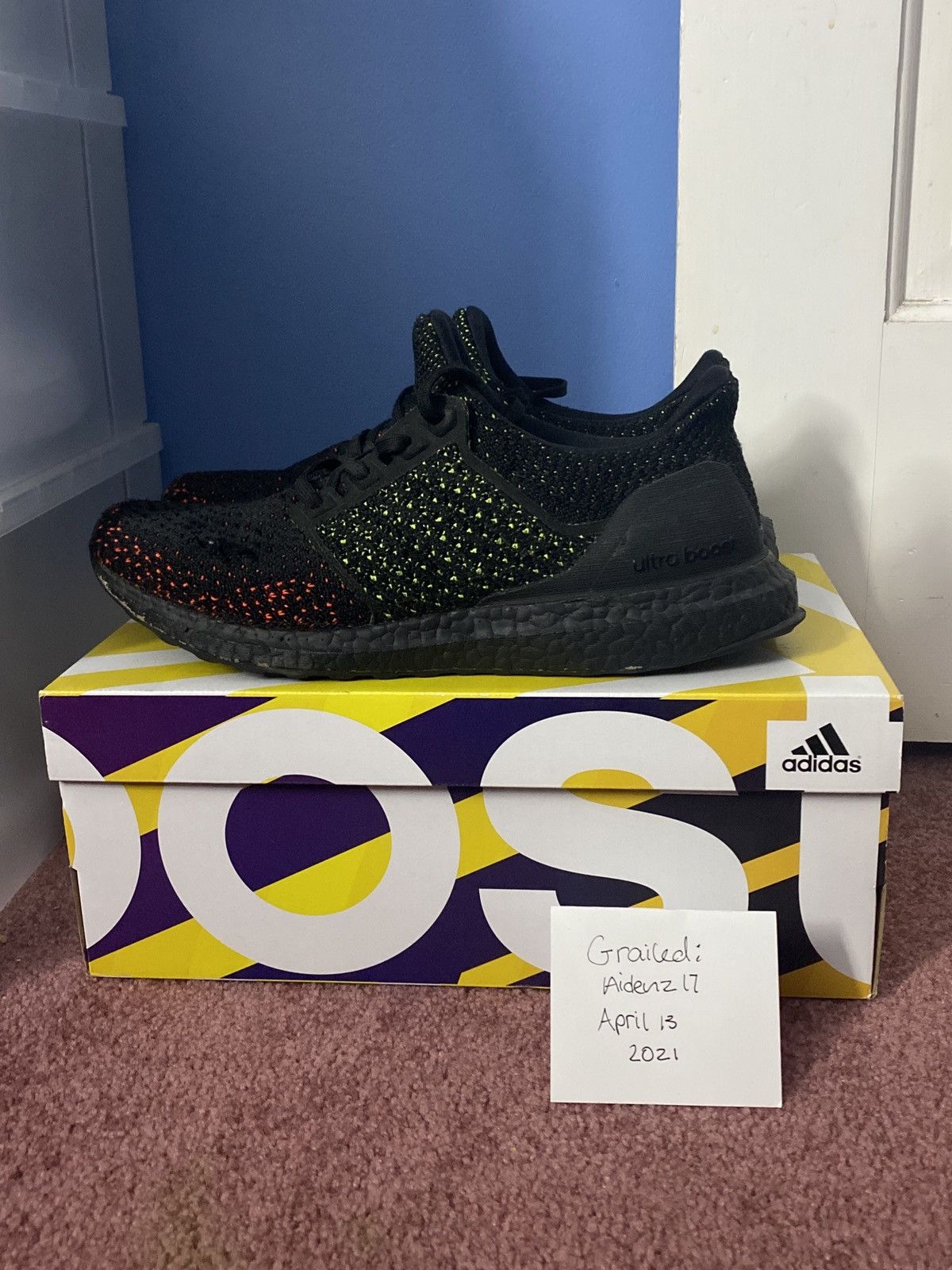 Adidas UltraBoost Clima Core Black Solar Red 2018 Grailed