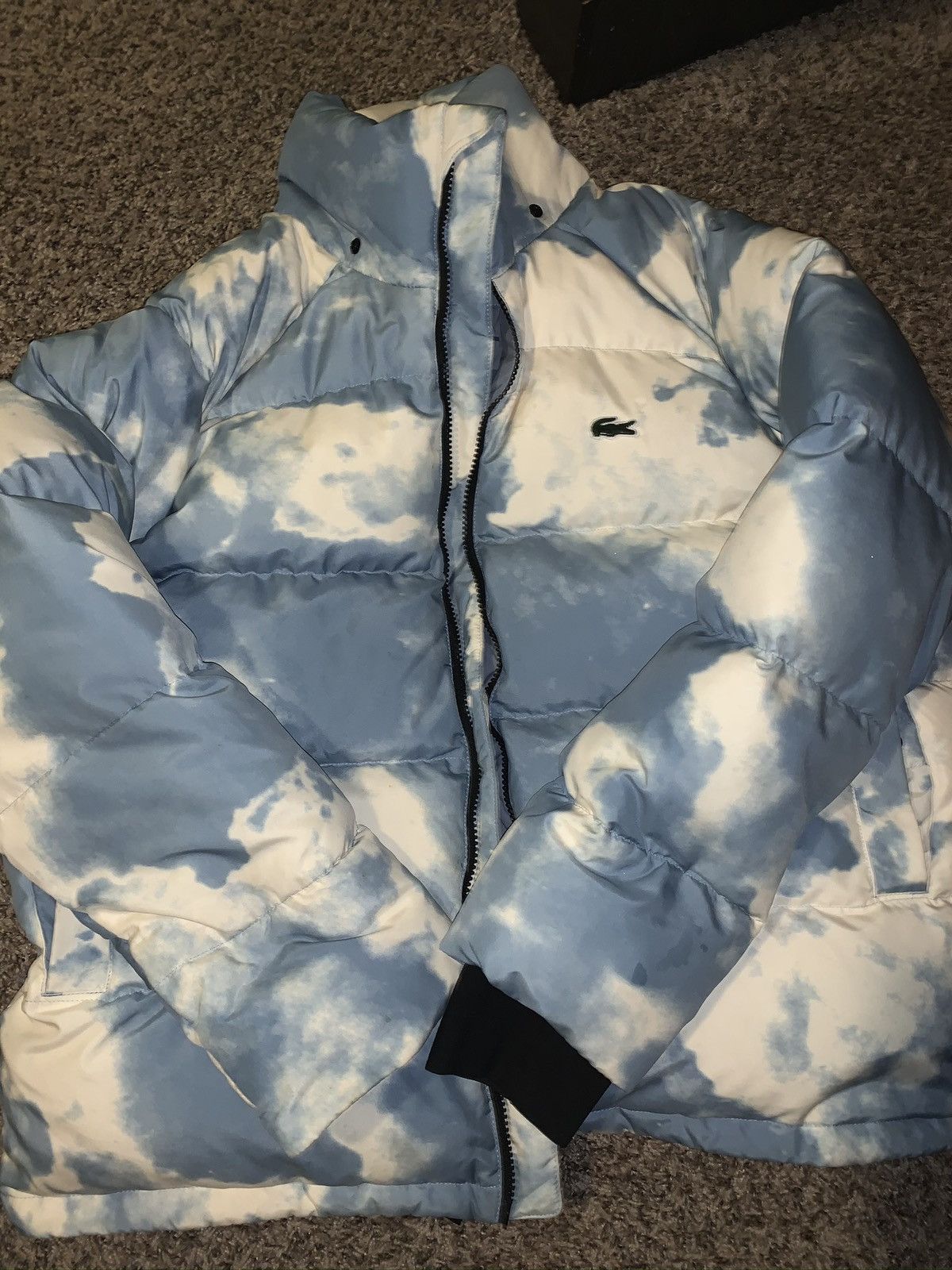 Lacoste cloud discount hooded puffer jacket