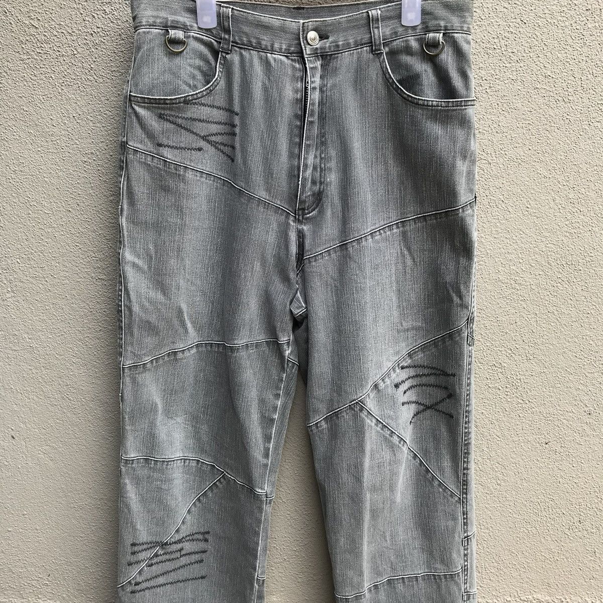 Japanese Brand SLASH NUMBER japanese jeans punk style rare design Size US 31 - 3 Thumbnail