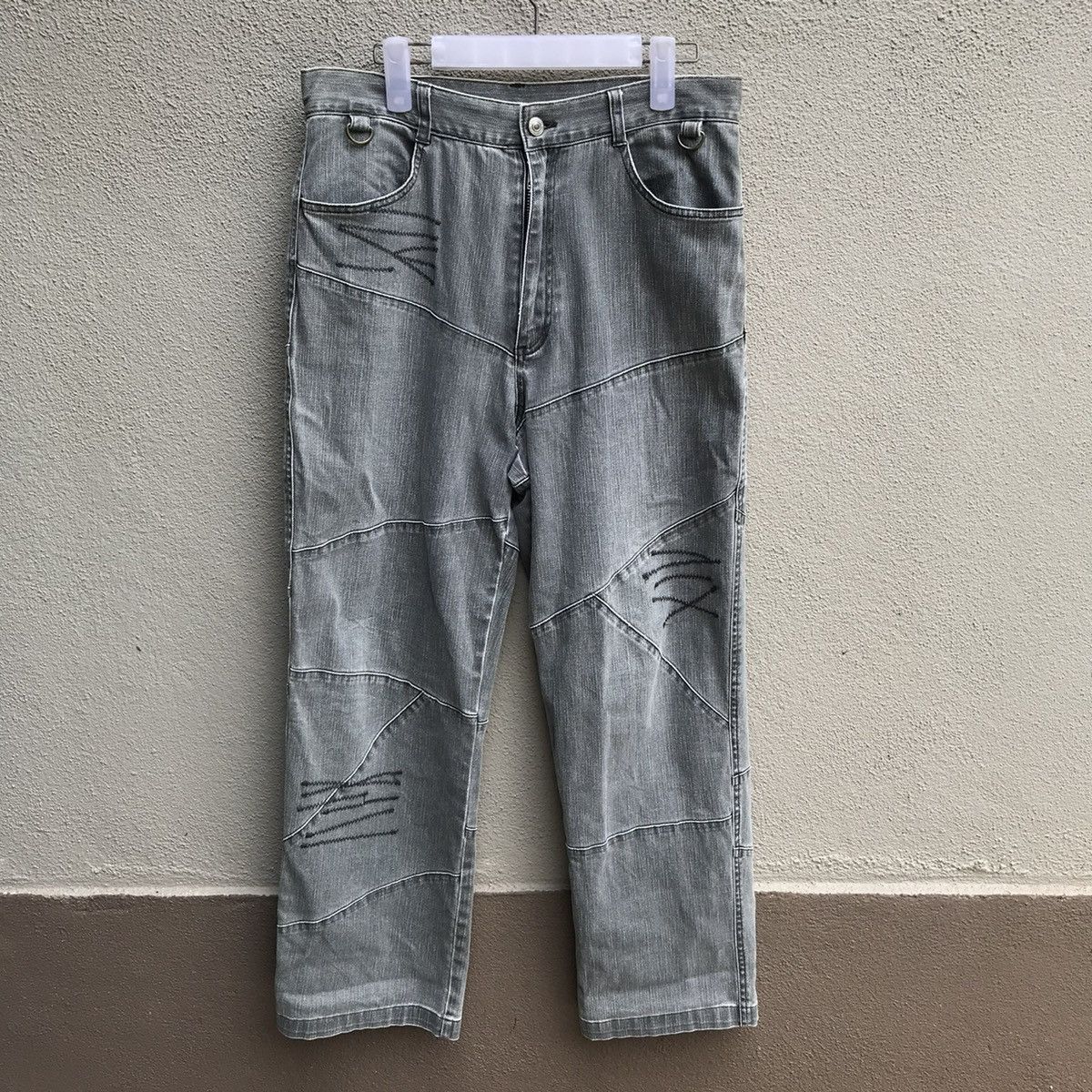 Japanese Brand SLASH NUMBER japanese jeans punk style rare design Size US 31 - 1 Thumbnail