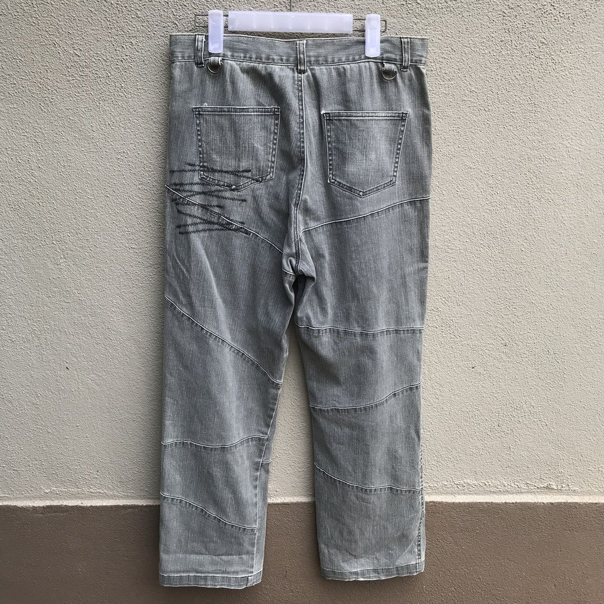 Japanese Brand SLASH NUMBER japanese jeans punk style rare design Size US 31 - 2 Thumbnail