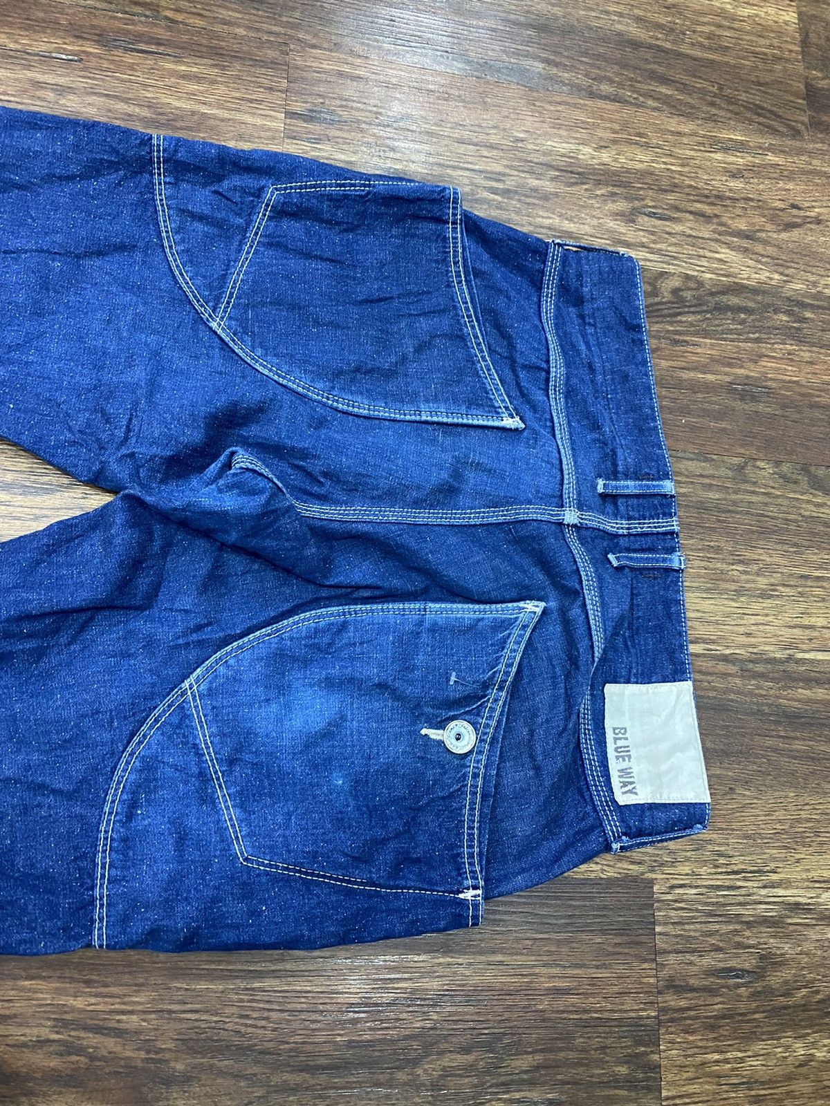 Japanese Brand rare blue way soft jeans nice design Size US 35 - 5 Thumbnail