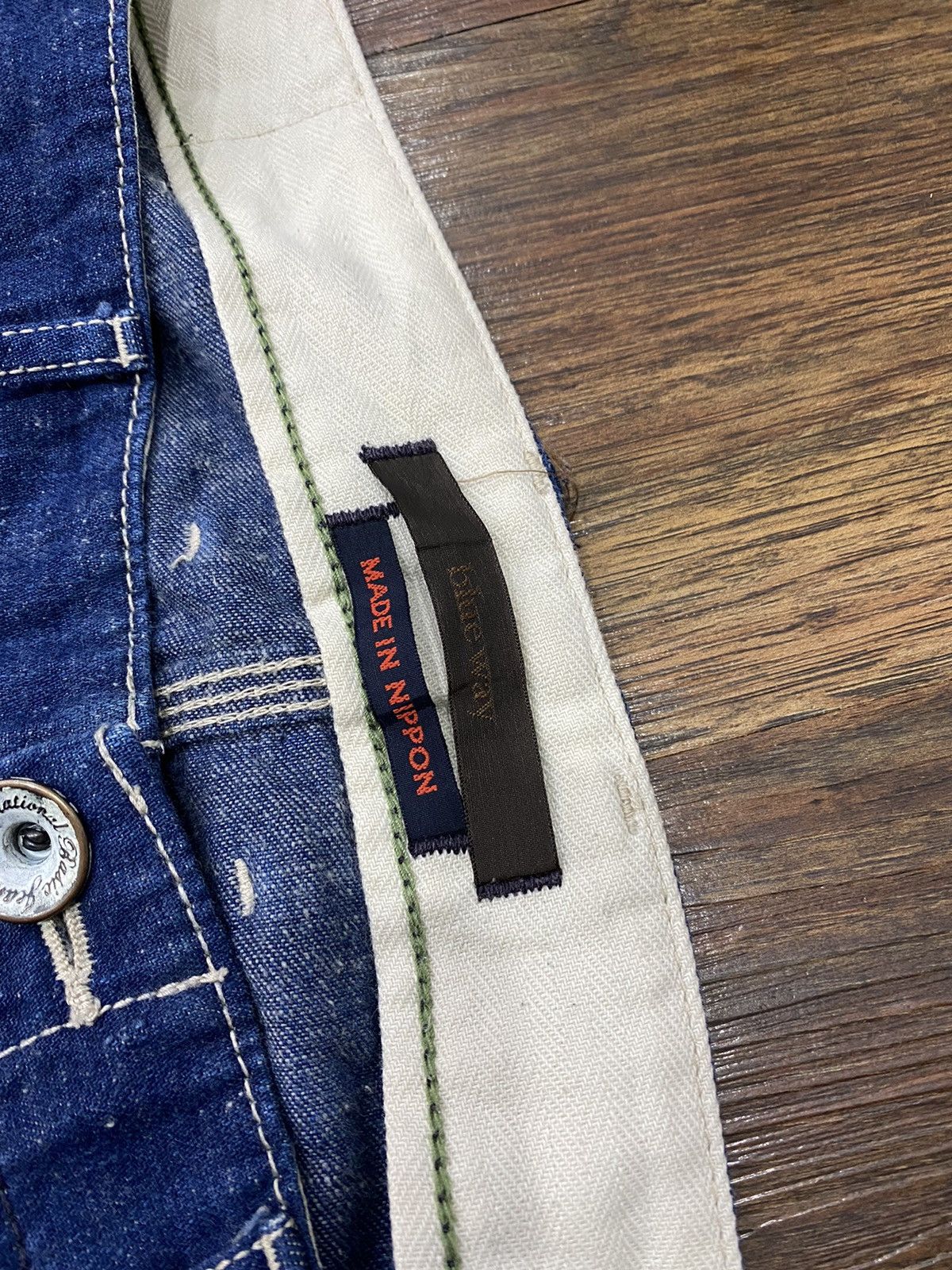 Japanese Brand rare blue way soft jeans nice design Size US 35 - 4 Thumbnail