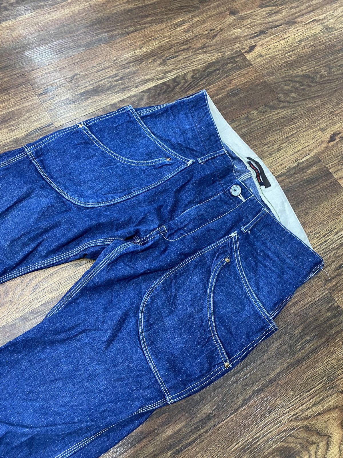 Japanese Brand rare blue way soft jeans nice design Size US 35 - 3 Thumbnail