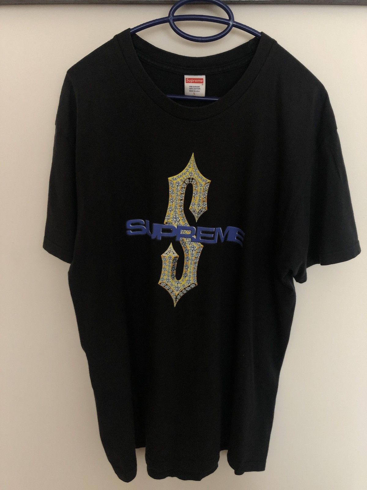 Tシャツ・カットソー Supreme Diamond T-Shirt Black s-l1200.jpg