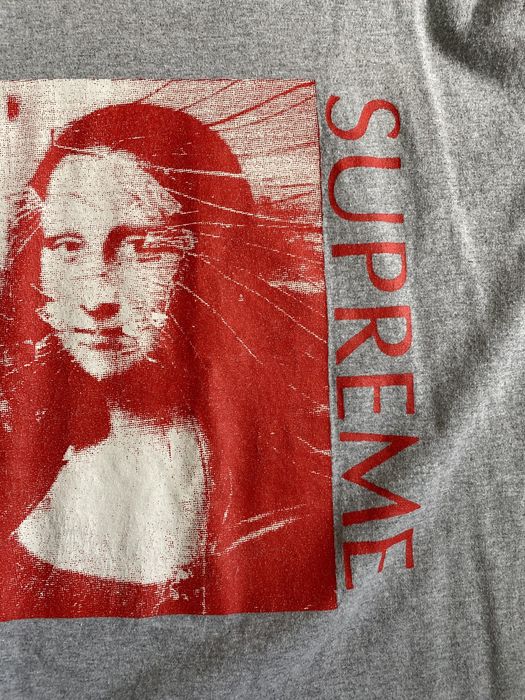 Supreme mona store lisa tee grey