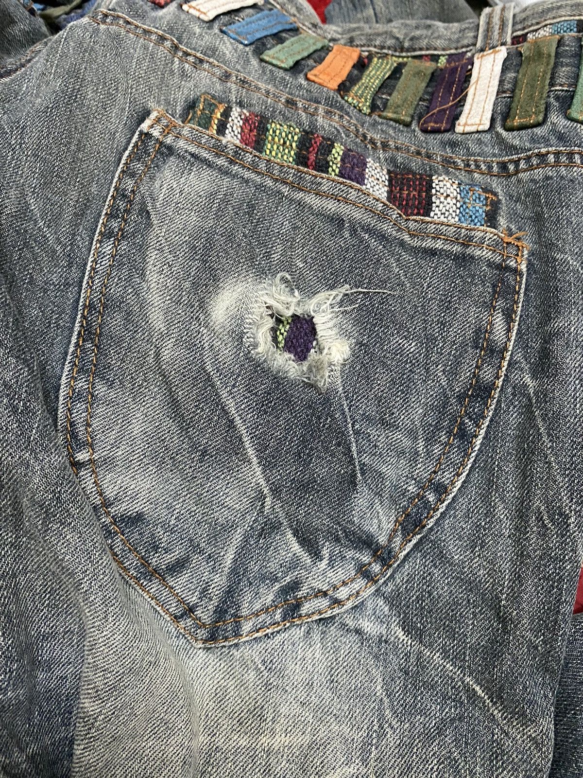 Japanese Brand NYLAUS DOUBLE WAIST ACIDWASH JEANS Size US 31 - 8 Thumbnail