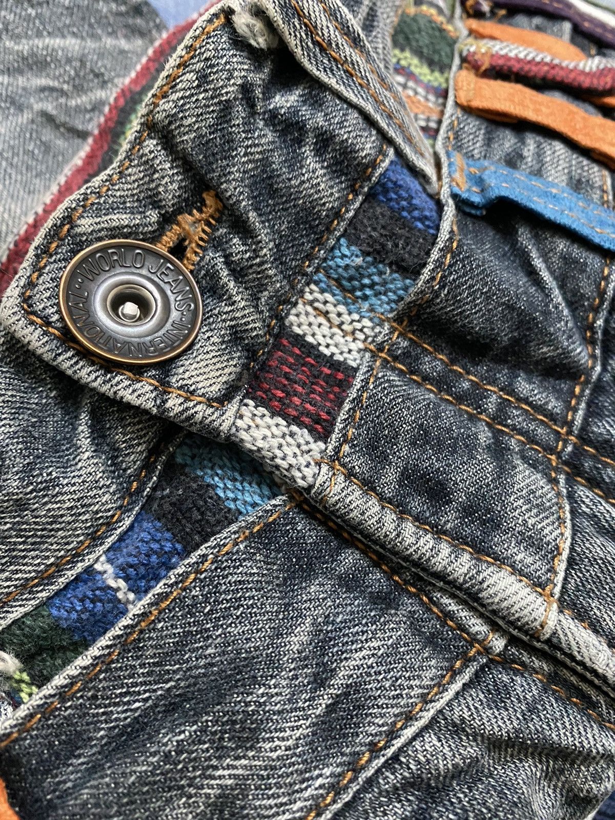 Japanese Brand NYLAUS DOUBLE WAIST ACIDWASH JEANS Size US 31 - 4 Thumbnail