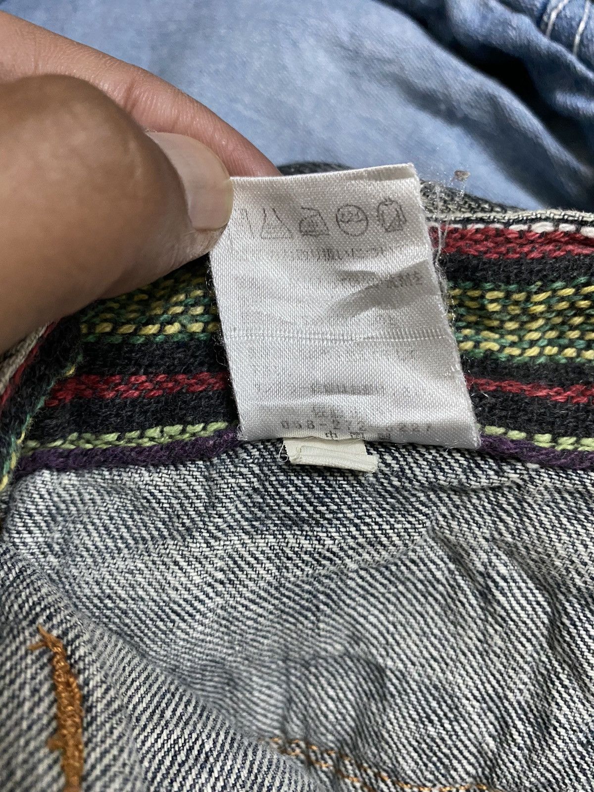 Japanese Brand NYLAUS DOUBLE WAIST ACIDWASH JEANS Size US 31 - 6 Thumbnail