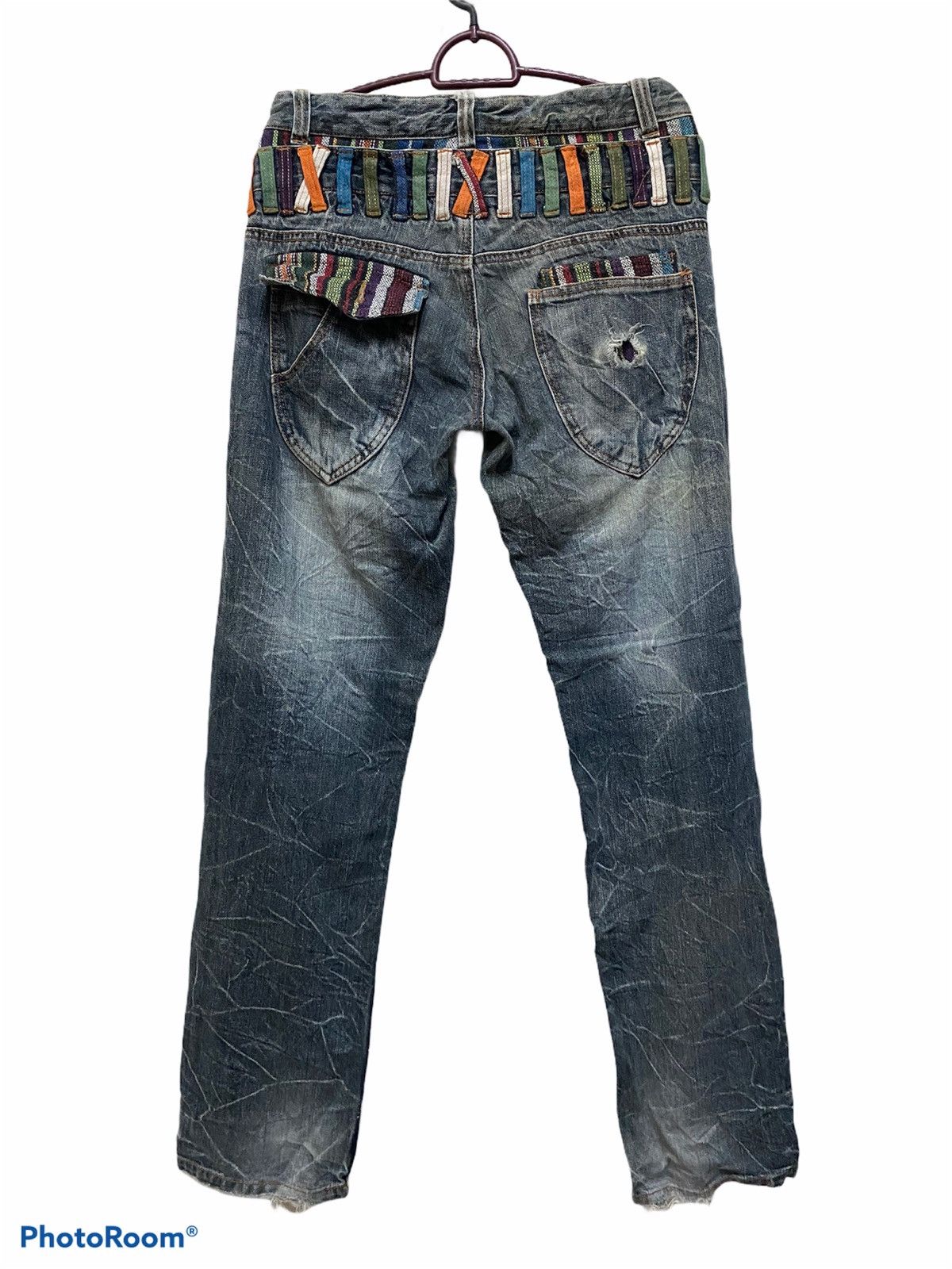 Japanese Brand NYLAUS DOUBLE WAIST ACIDWASH JEANS Size US 31 - 2 Thumbnail