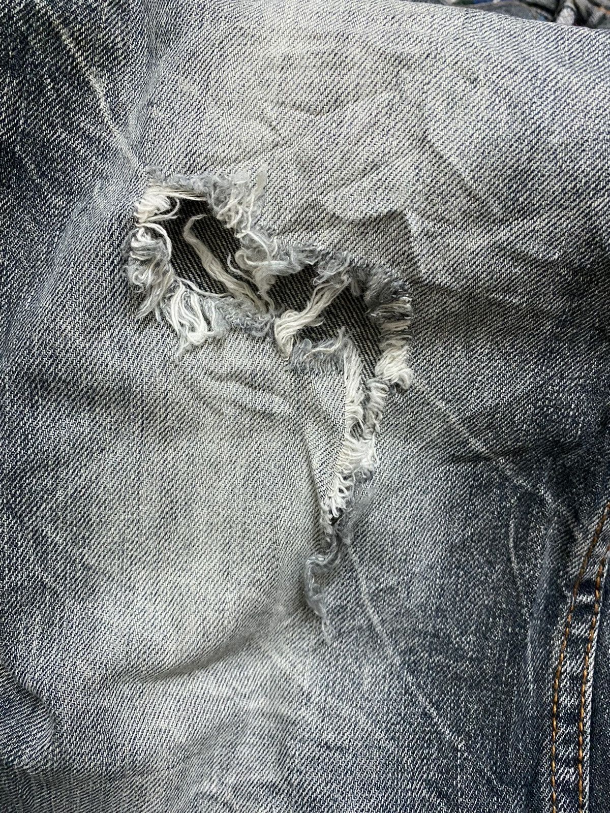 Japanese Brand NYLAUS DOUBLE WAIST ACIDWASH JEANS Size US 31 - 7 Thumbnail