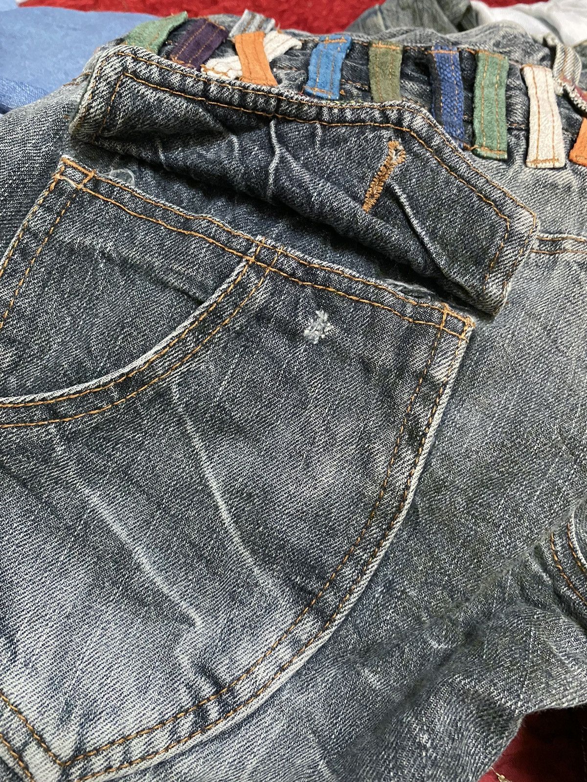 Japanese Brand NYLAUS DOUBLE WAIST ACIDWASH JEANS Size US 31 - 9 Thumbnail