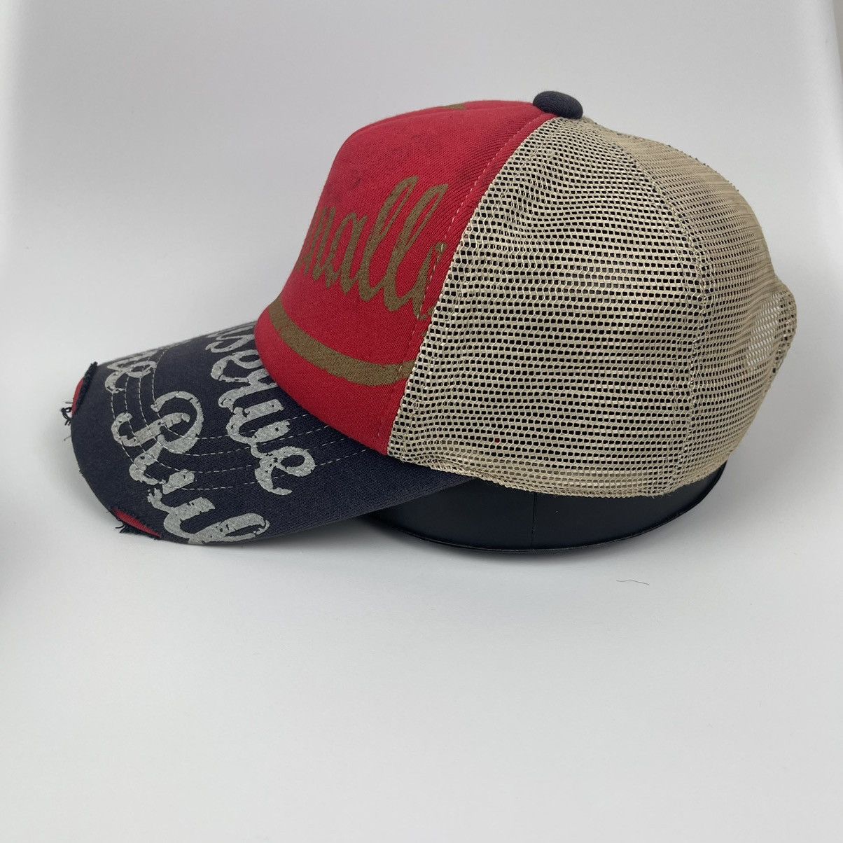 Japanese Brand 37 traditional bootleg like asspizza Distressred hat Size ONE SIZE - 5 Thumbnail
