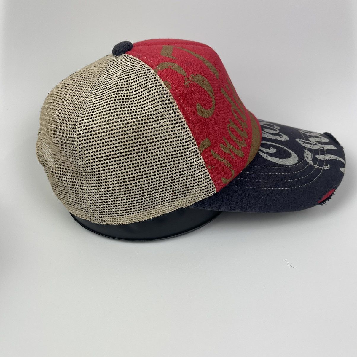 Japanese Brand 37 traditional bootleg like asspizza Distressred hat Size ONE SIZE - 4 Thumbnail