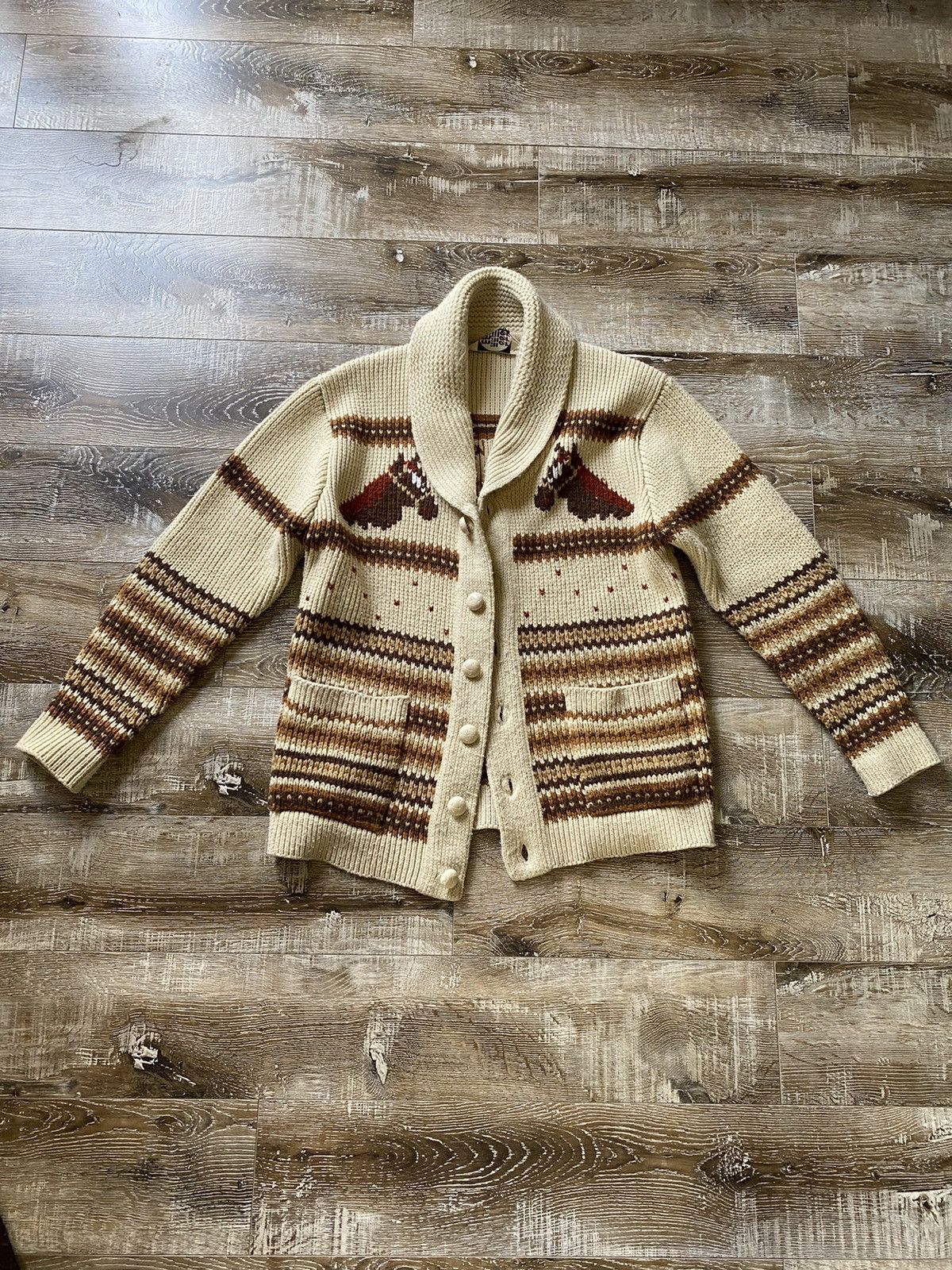 Vintage western wool/knit cardigan