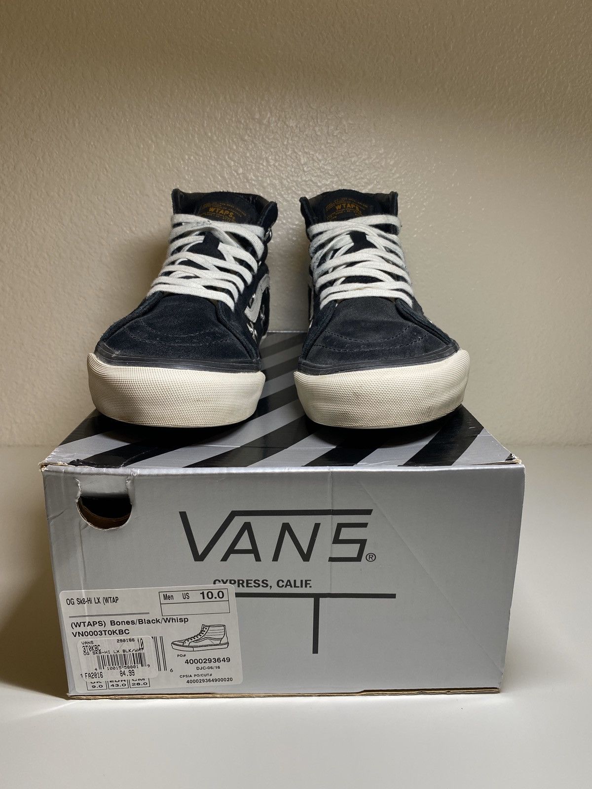 Vans × Wtaps SK8-Hi Crossbones Bones Black White 2016 Size US 10 / EU 43 - 2 Thumbnail