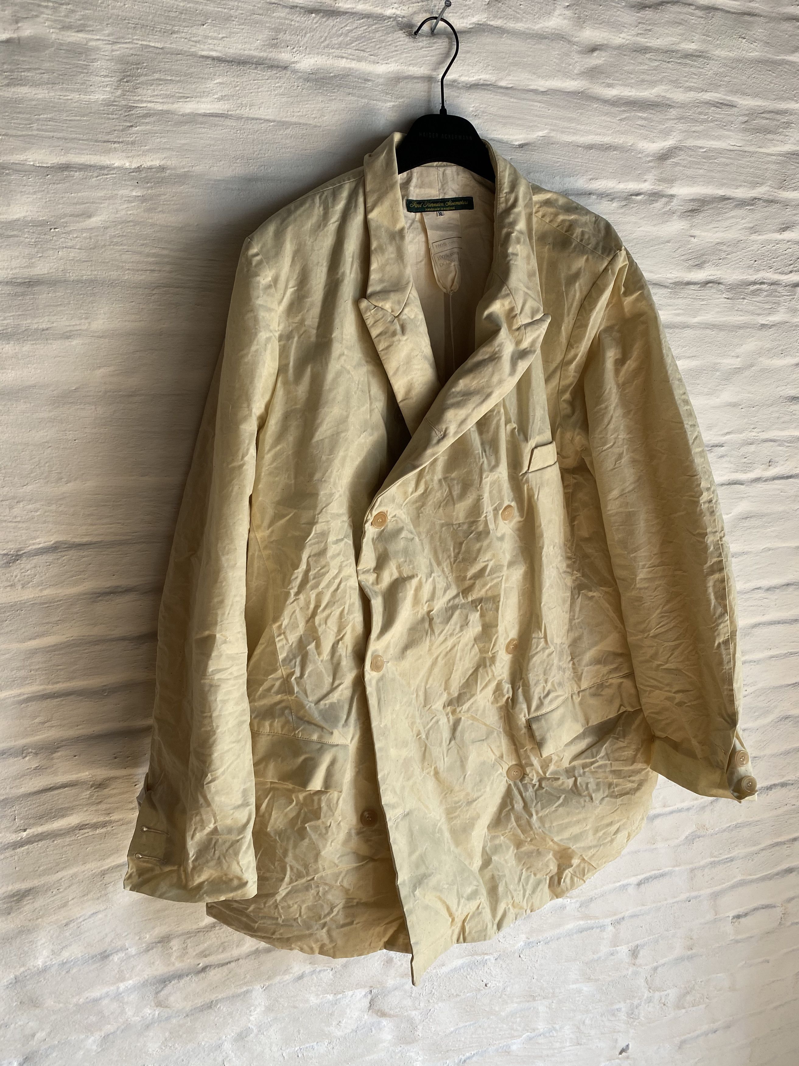 Paul Harnden Shoemakers Double-breasted Blazer Natural Wax