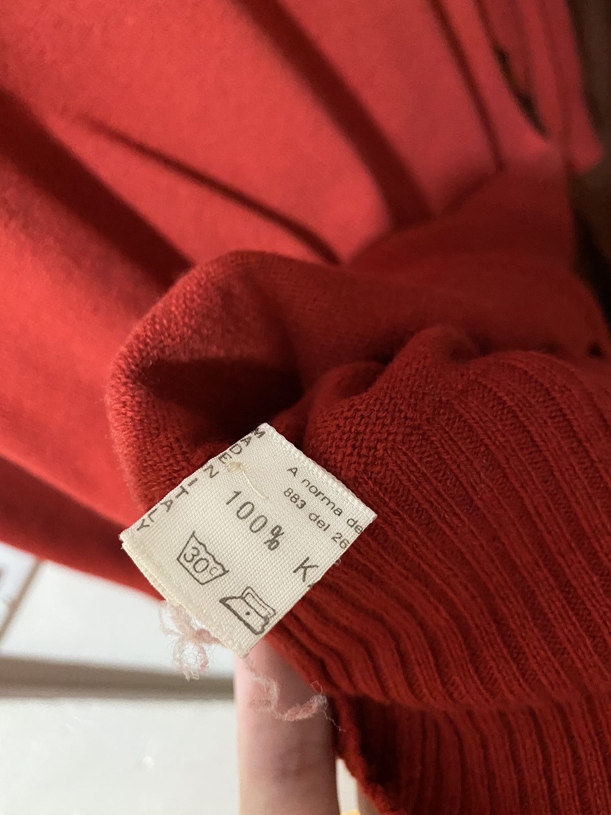 Versace 80s Gianni Versace Knit V Sweater Red/Blue | Grailed