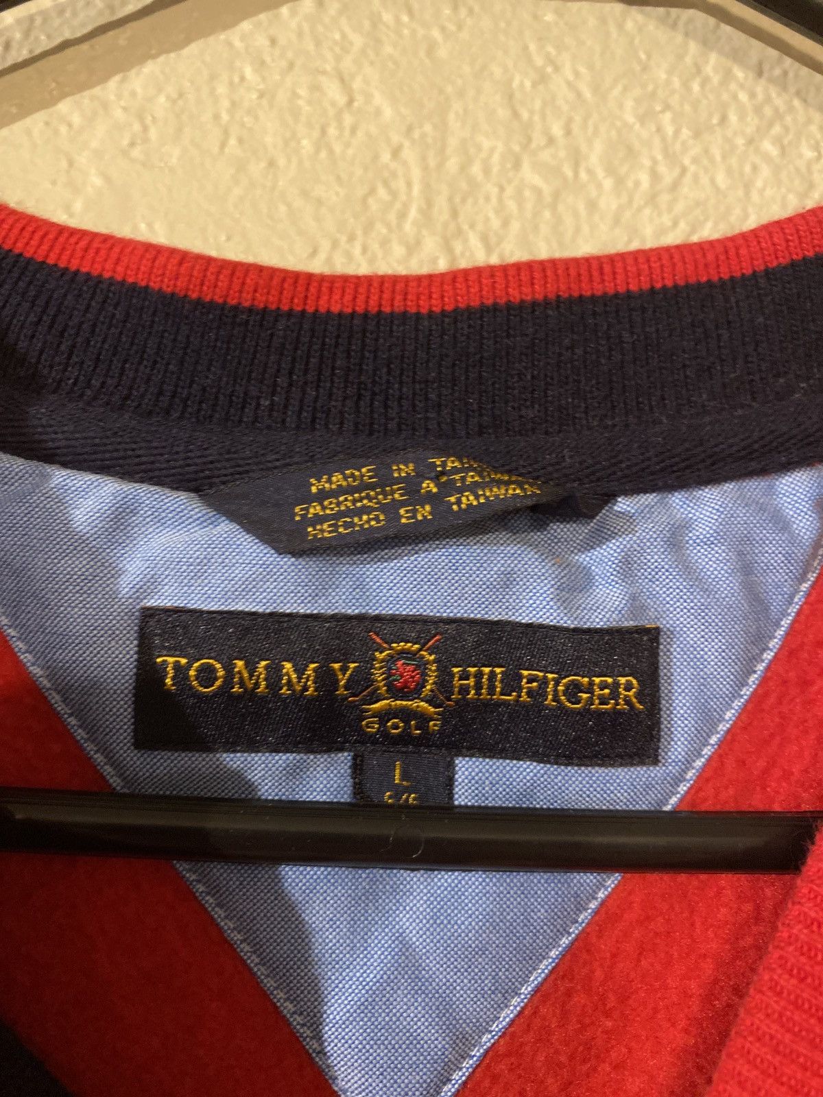 Tommy Hilfiger × Vintage Vtg 90s Tommy Hilfiger Golf crew neck sweatshirt Size US L / EU 52-54 / 3 - 4 Thumbnail