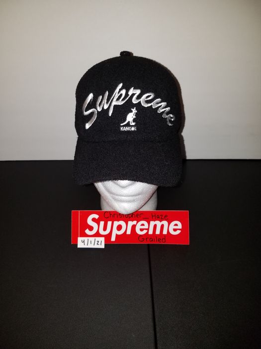 Supreme Supreme x Kangol Bermuda Space Cap Medium Black SS21 | Grailed