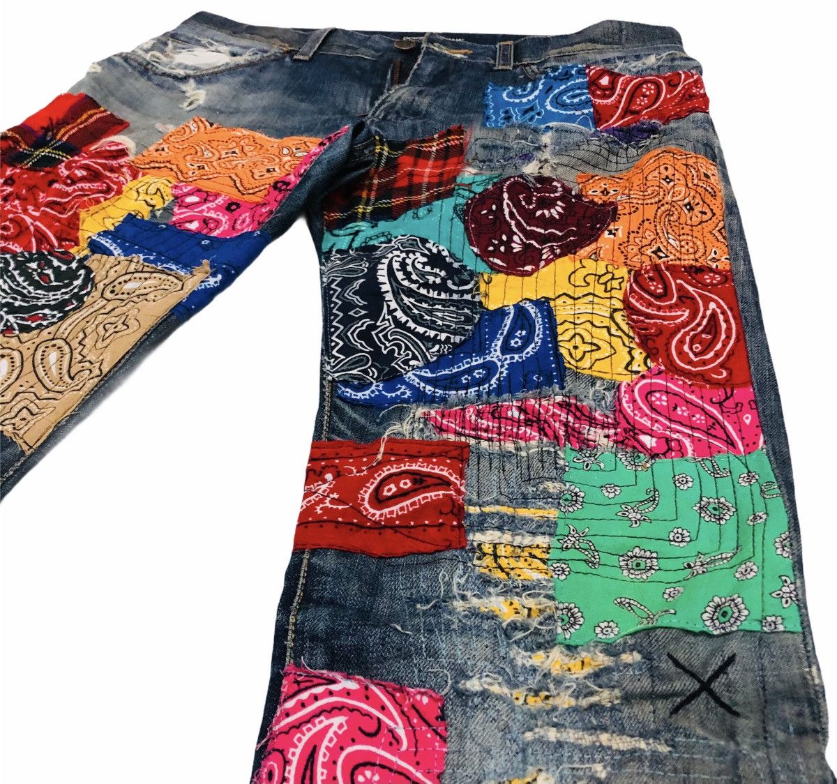 Designer “Colorful Paisley” Jeans Size US 32 / EU 48 - 6 Thumbnail