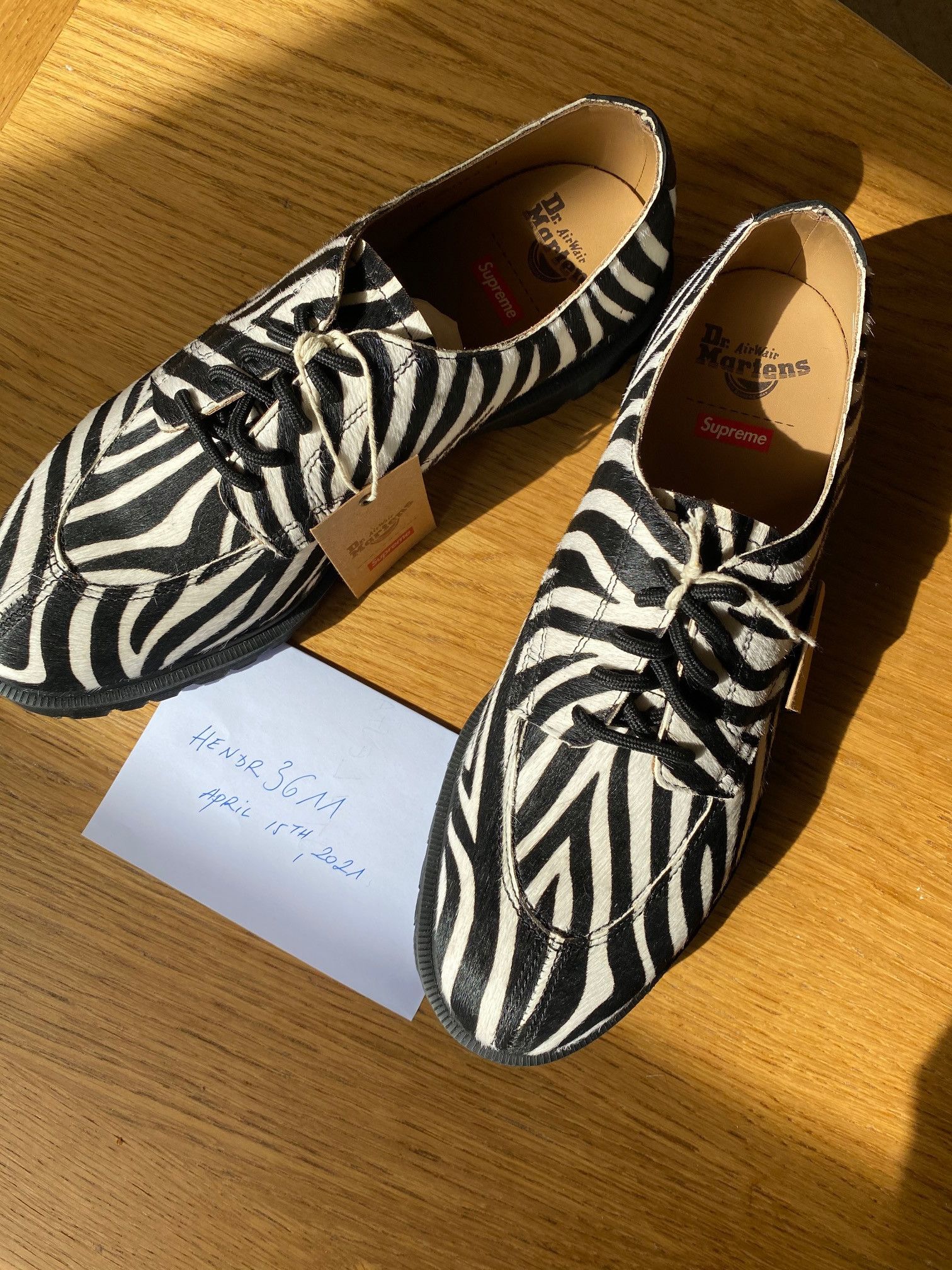 Supreme Supreme Dr. Martens Split Toe 5-Eye Zebra | Grailed