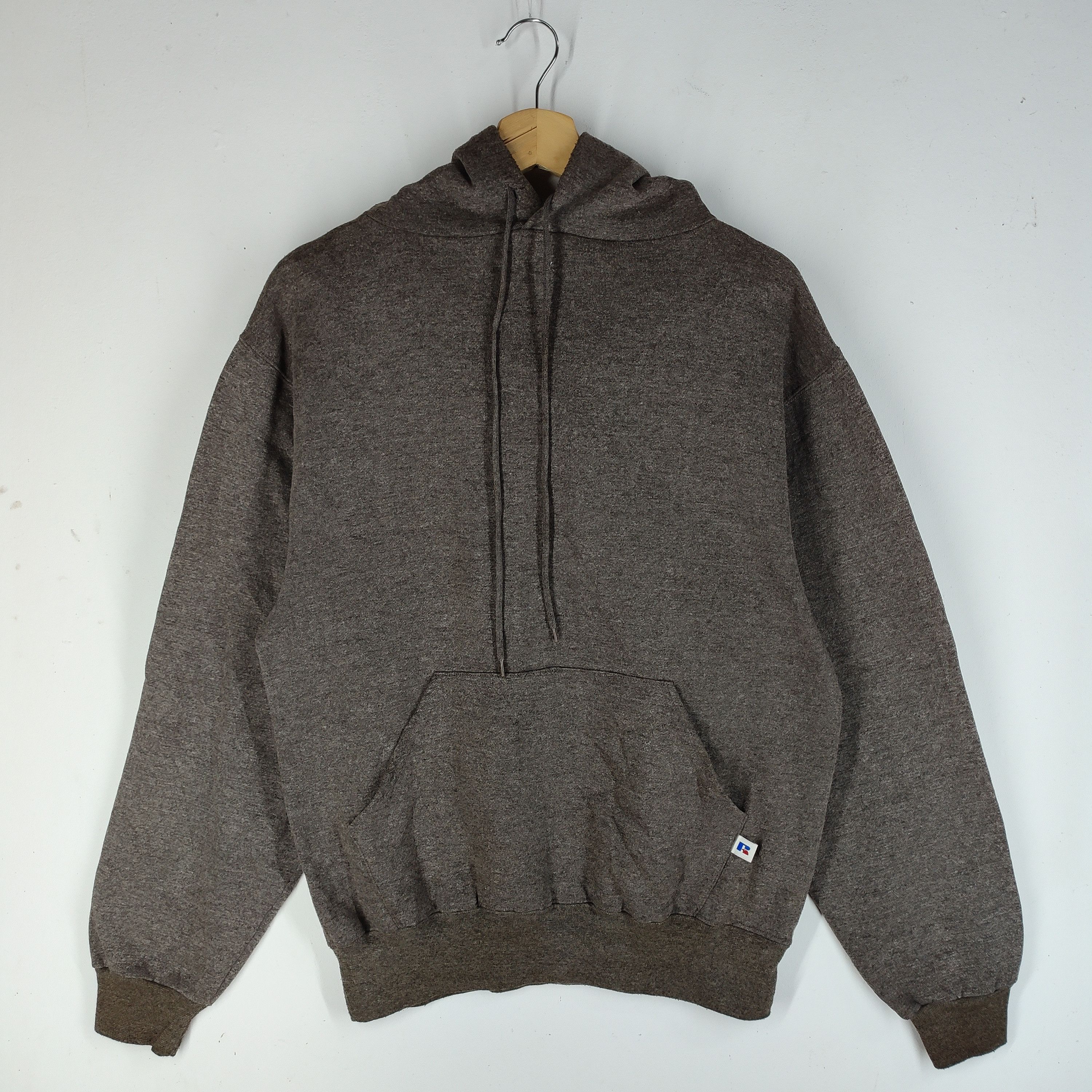 Sweat-shirt à Capuche Vintage Années 80 Russell Athletic - Taille M - Rouge USA