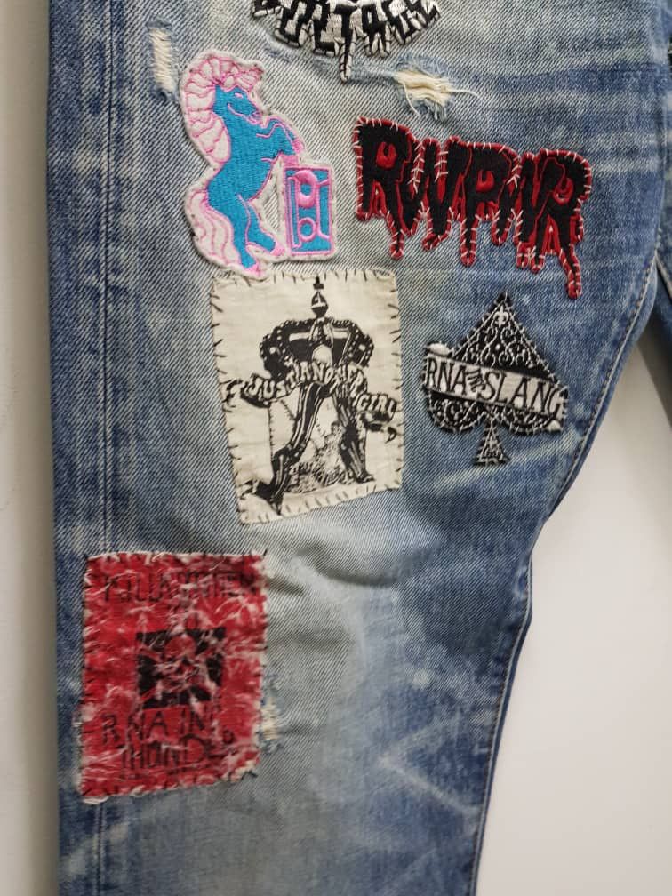 RARE 🔥 World Jeans International Distressed Pathces