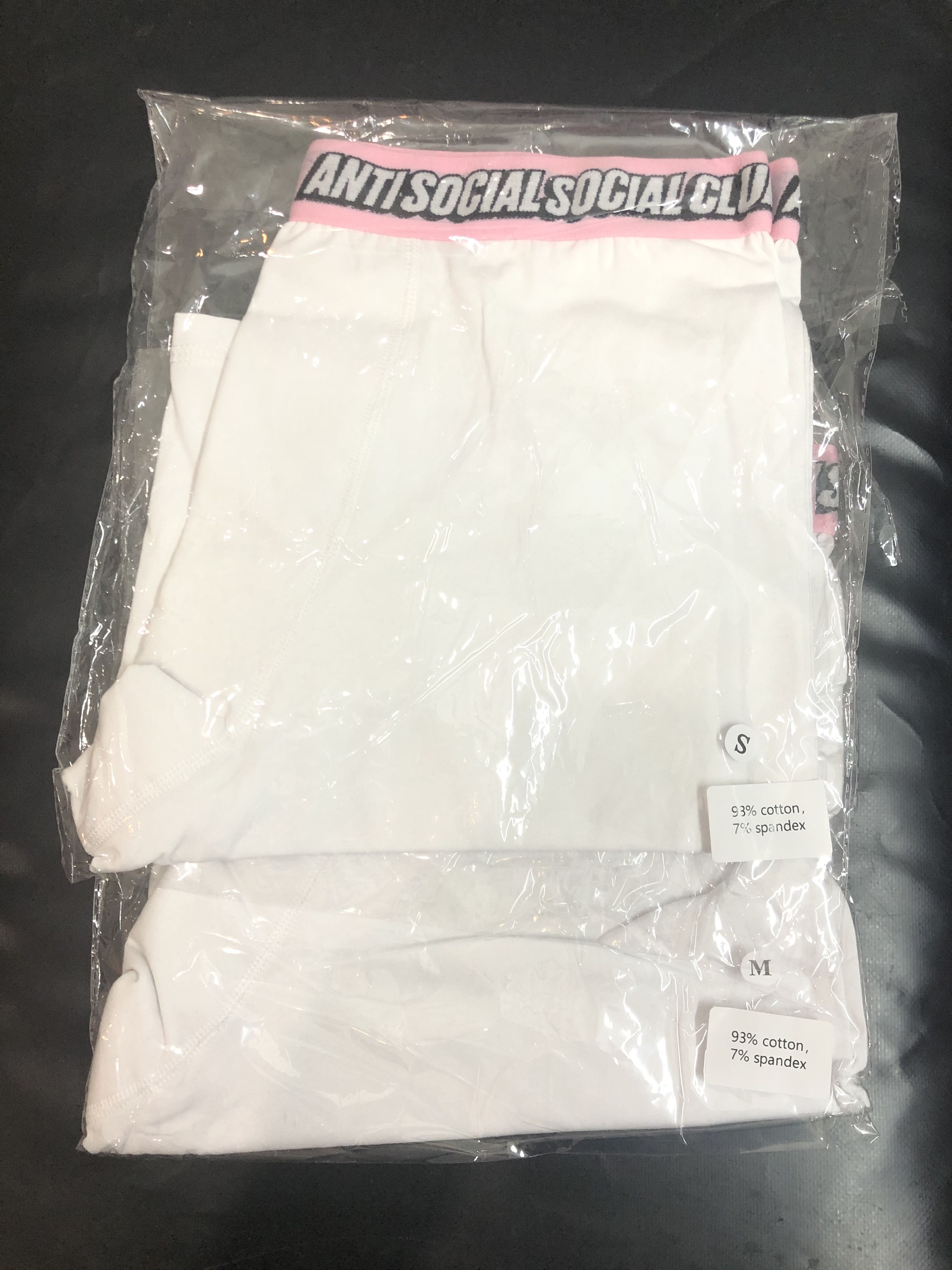 Anti Social Social Club DS ASSC Layers of You White Boxer Underwear shorts L Large Size 34 - 4 Thumbnail