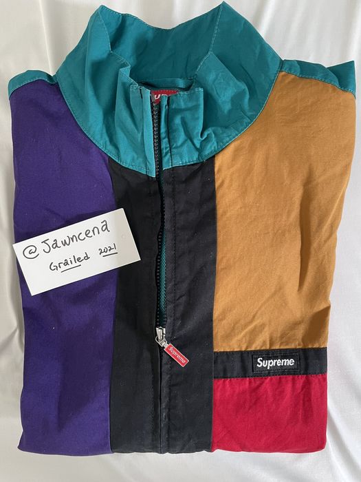 Supreme color blocked deals track jacket