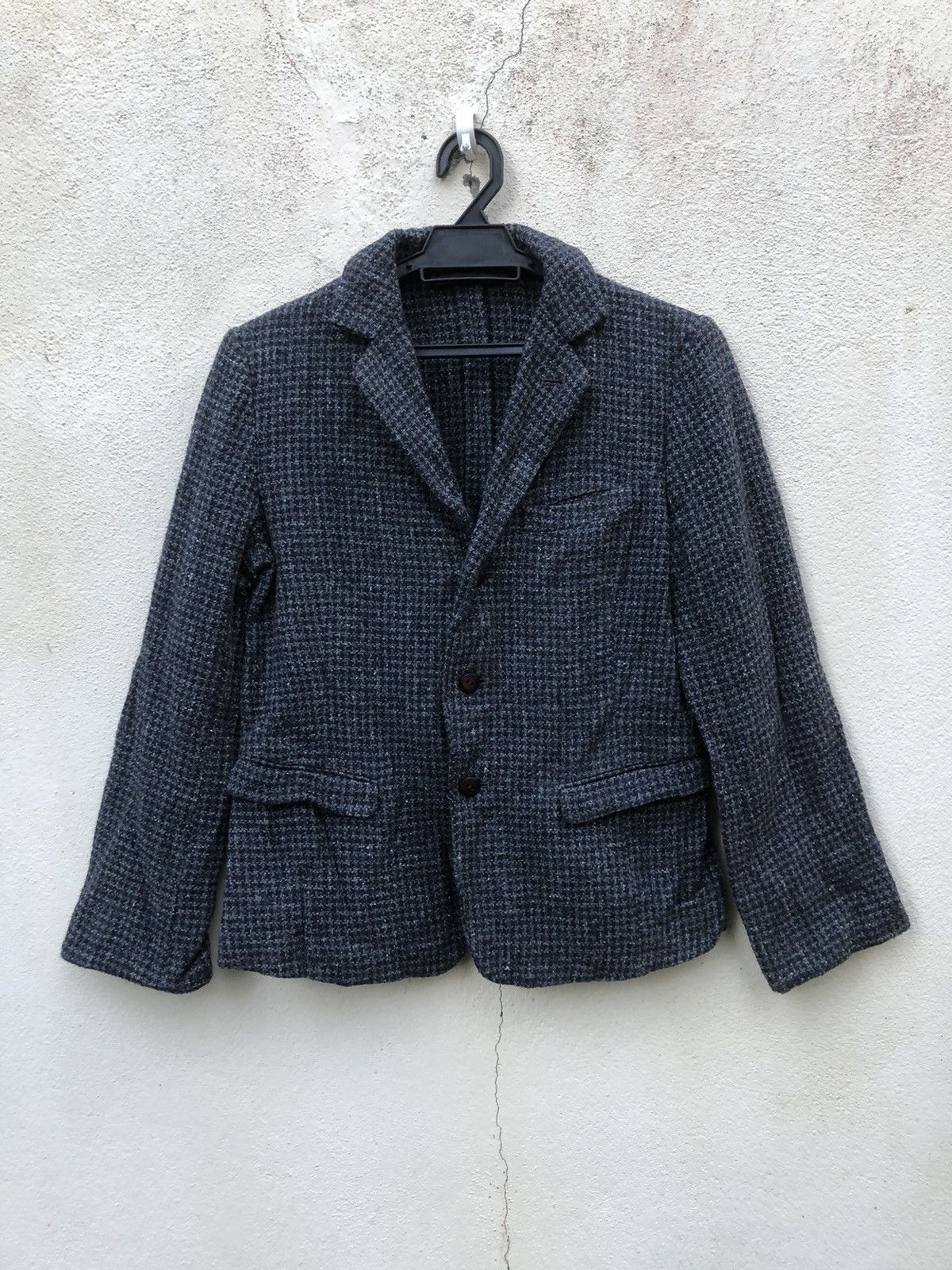 45rpm × Indigo R By KIRO HIRATA DESIGNED INDIGO DYED HOUNDSTOOTH JACKET Size US S / EU 44-46 / 1 - 1 Thumbnail