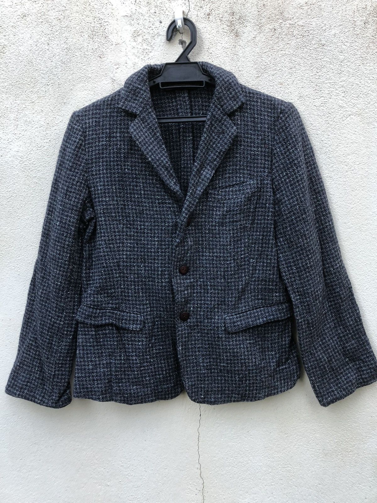 45rpm × Indigo R By KIRO HIRATA DESIGNED INDIGO DYED HOUNDSTOOTH JACKET Size US S / EU 44-46 / 1 - 2 Thumbnail