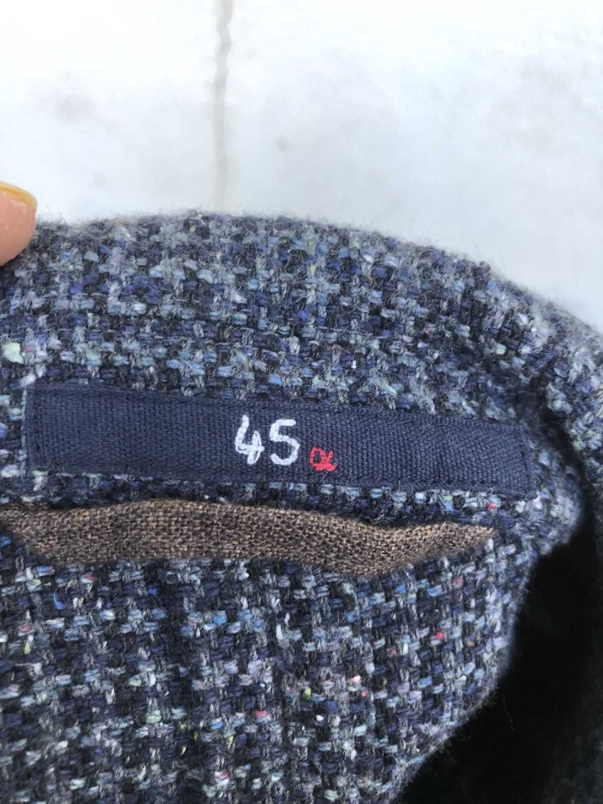 45rpm × Indigo R By KIRO HIRATA DESIGNED INDIGO DYED HOUNDSTOOTH JACKET Size US S / EU 44-46 / 1 - 4 Thumbnail