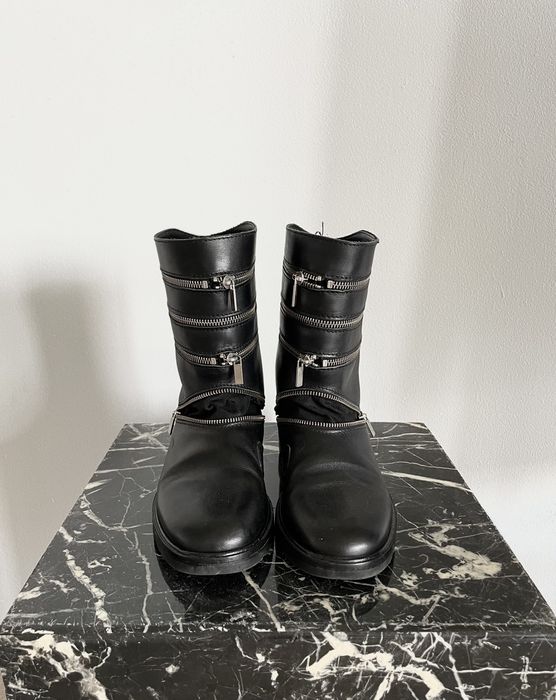 Raf Simons Raf Simon Zipper Accordion Boots Grailed