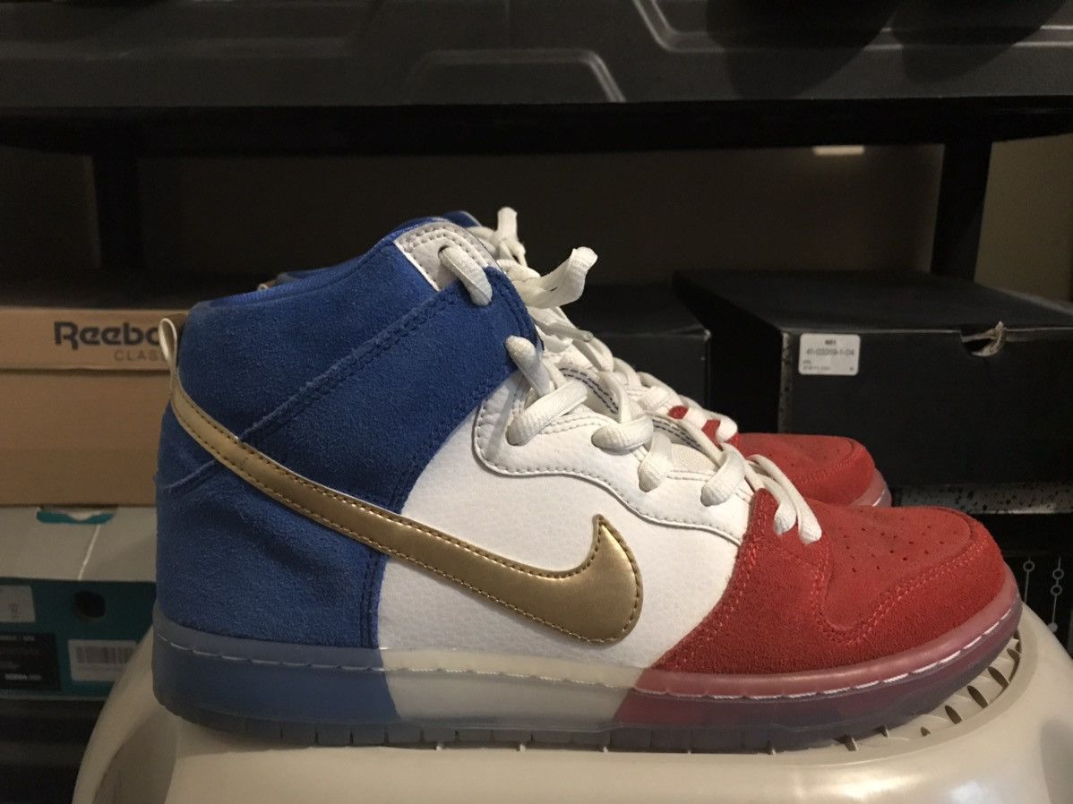 SB Dunk High Trico “Red white and blue”