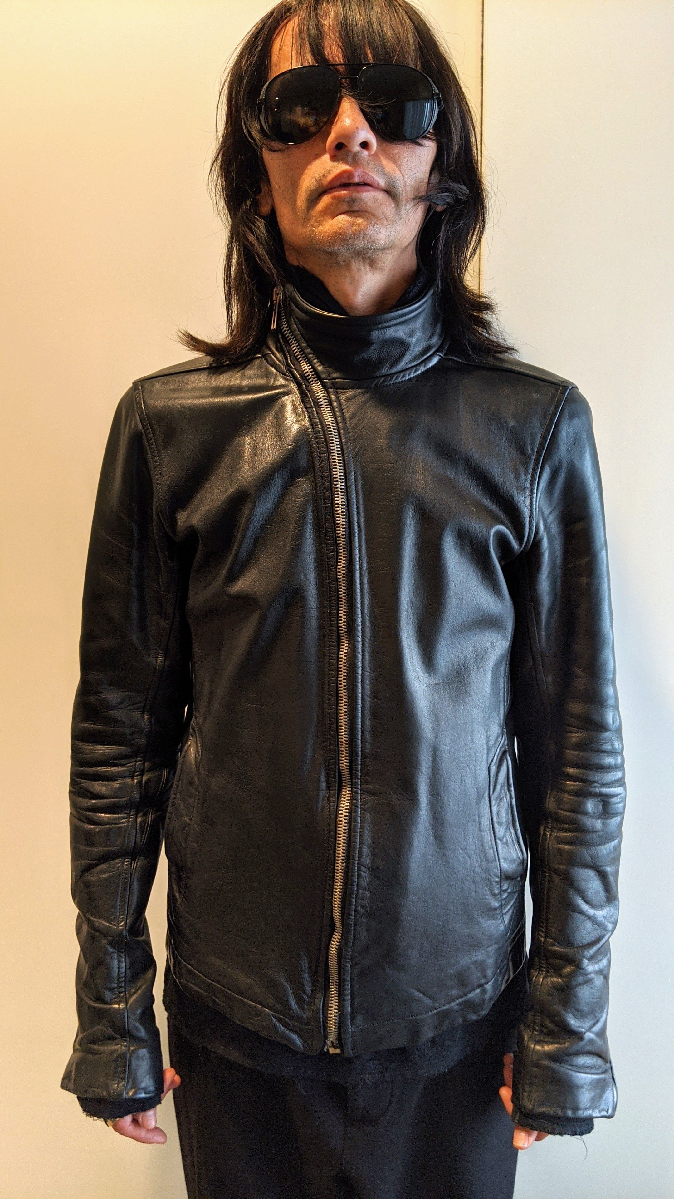 Rick Owens Heavy Calf leather Mollino jacket FW 2012 | Grailed
