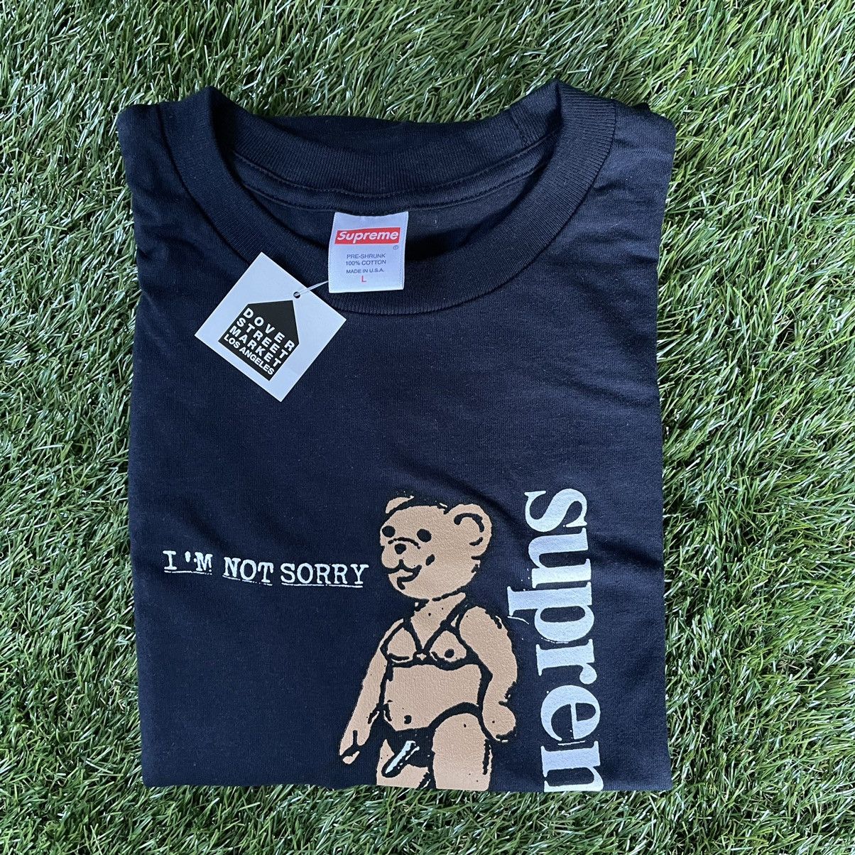 Supreme Not Sorry Tee Navy Large | Grailed