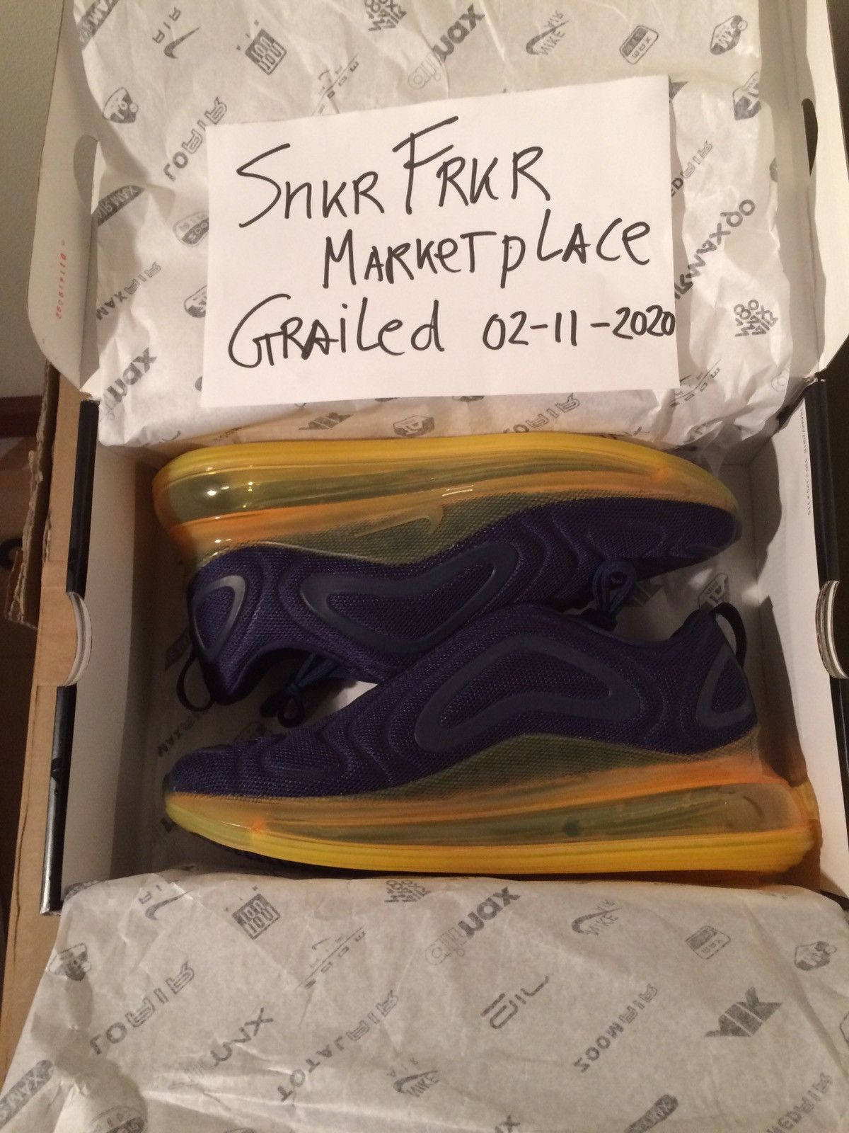 Nike Nike Air Max 720 MIDNIGHT NAVY/LASER ORANGE AO2924-401 Size US 9 / EU 42 - 1 Thumbnail